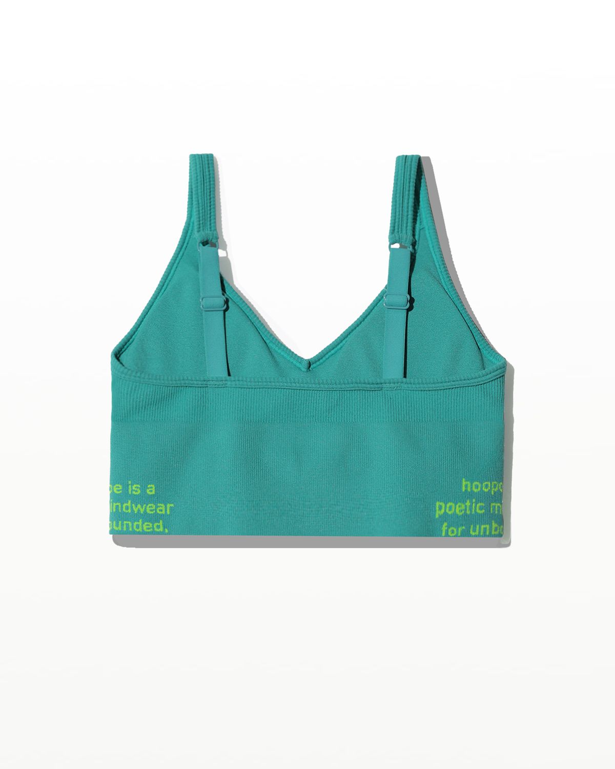 후포(HOOPOE) lettering bralette_porcelain green
