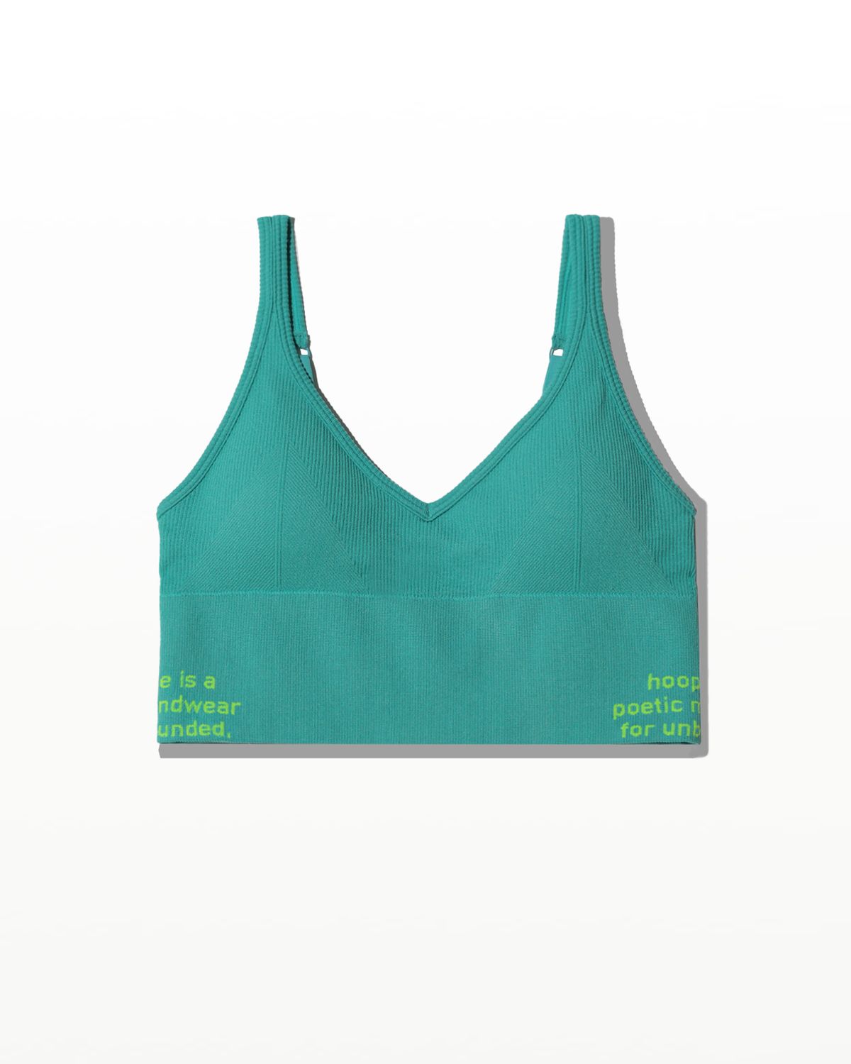 후포(HOOPOE) lettering bralette_porcelain green