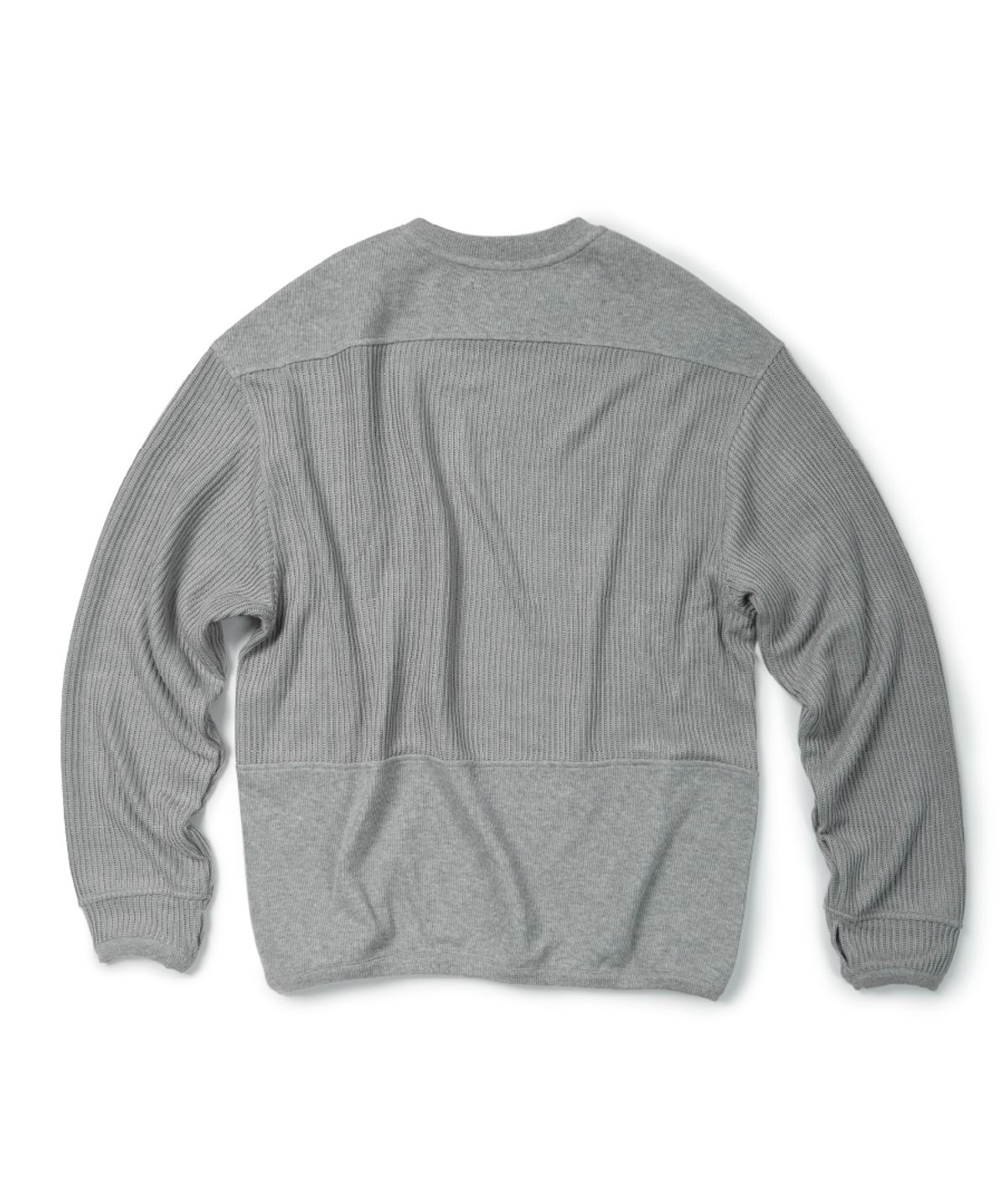 이티씨이(ETCE) PANNEL CREW NECK KNIT (GRAY)
