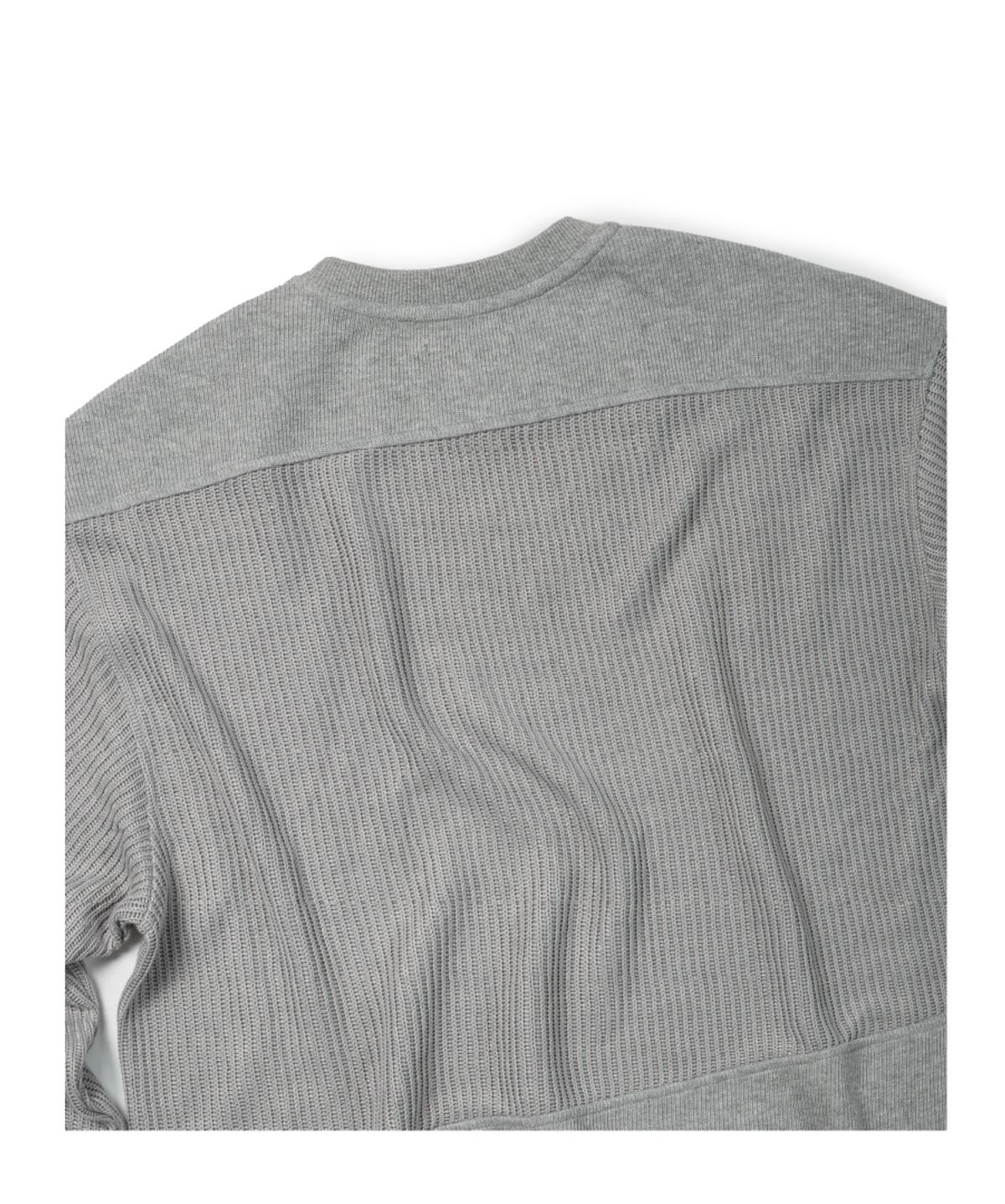 이티씨이(ETCE) PANNEL CREW NECK KNIT (GRAY)