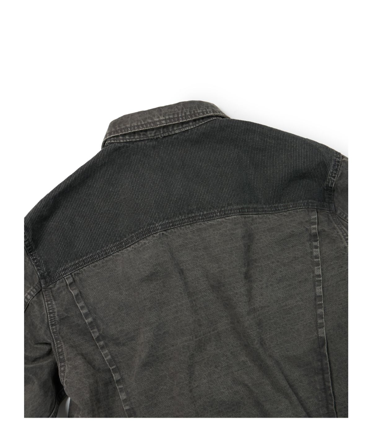 이티씨이(ETCE) DYED ZIPPER TRUCKER JACKET 2.0 (CHARCOAL)