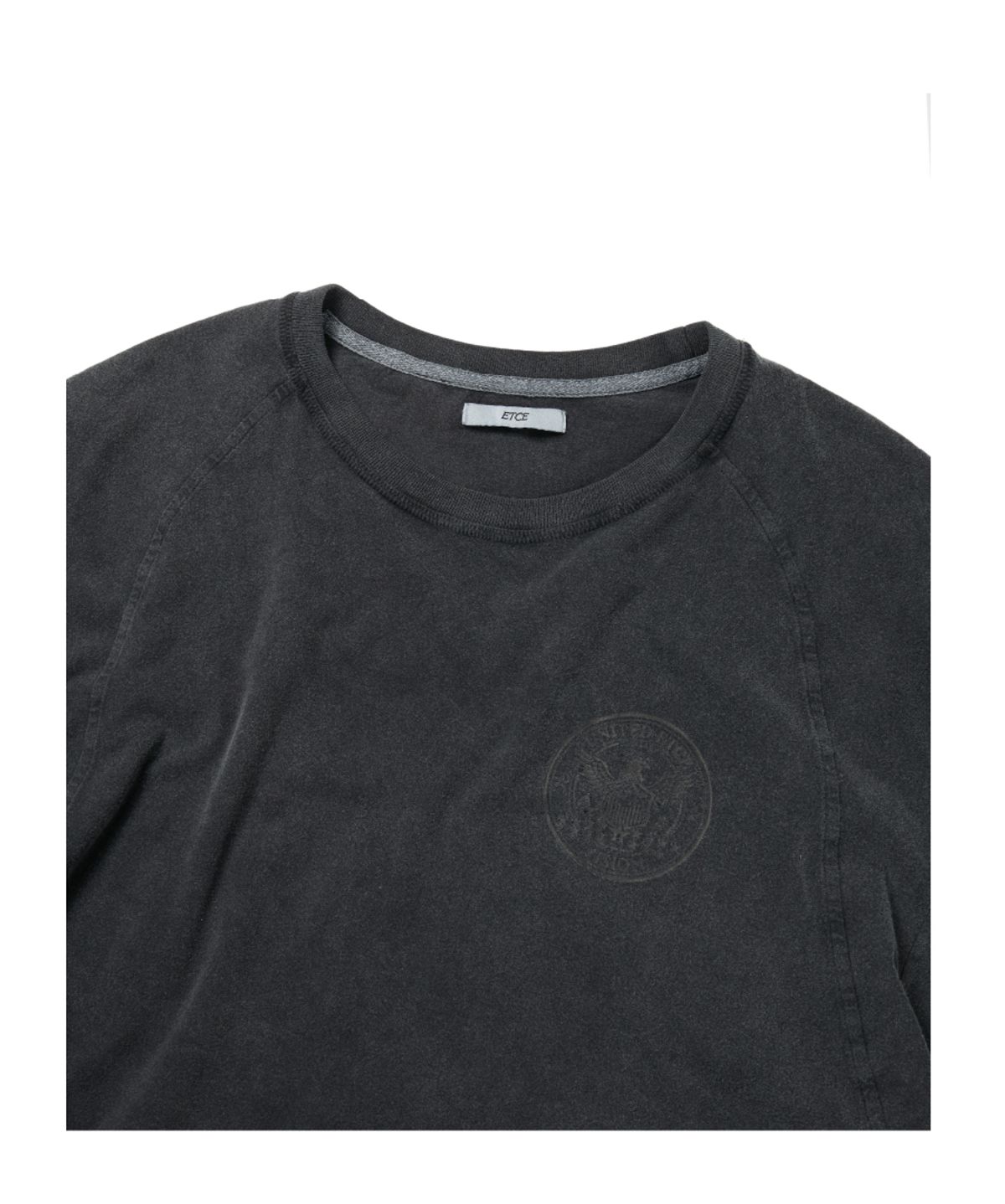 이티씨이(ETCE) UNITED WASHED RAGLAN LONG SLEEVE (BLACK)