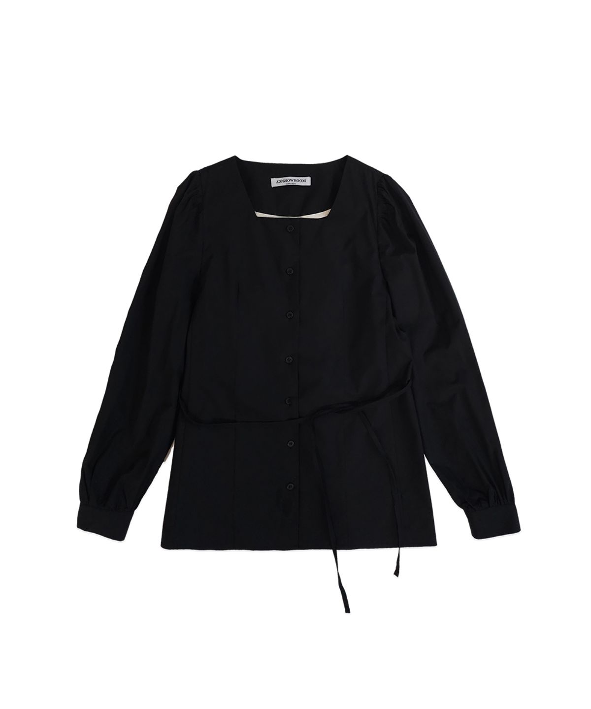 320쇼룸(320SHOWROOM) Rêve Waist Belt Blouse Black