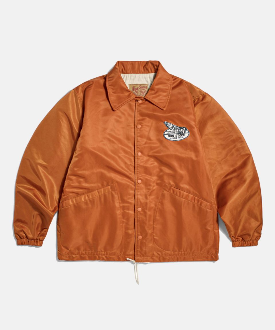 MUSINSA | BRONSON Logo-Appliqued Nylon Coach Jacket Orange