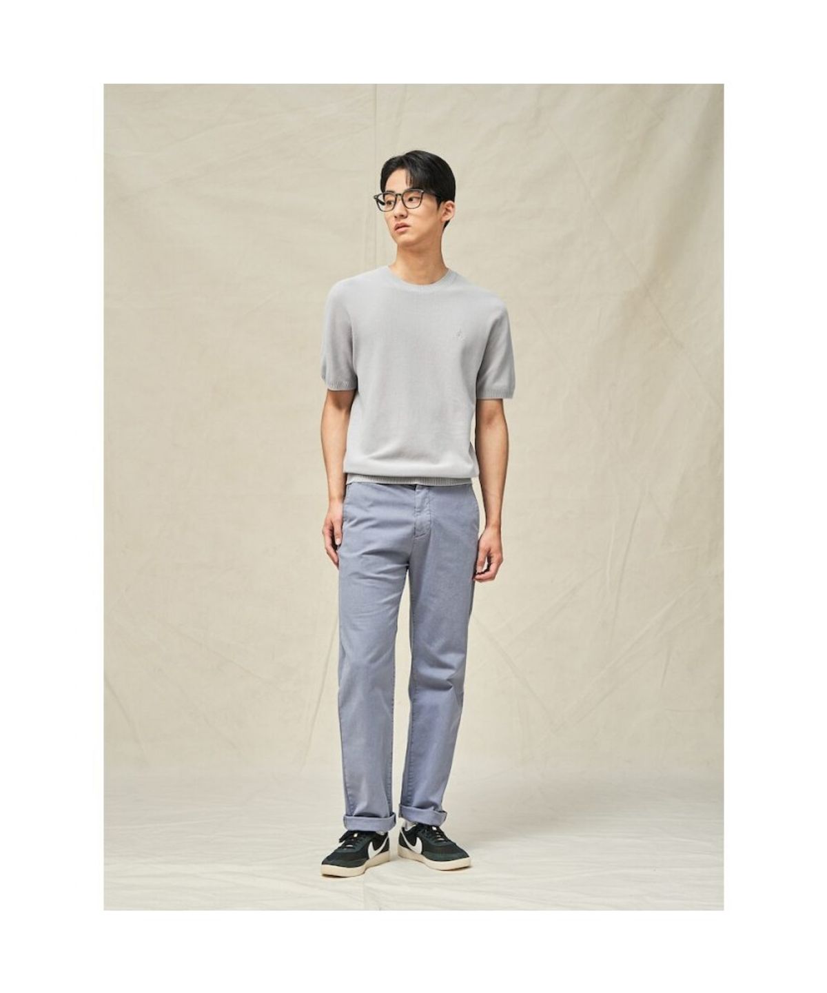 빈폴 멘(BEANPOLE MEN) 젠틀 라운드 니트  그레이 (BC5251C233)