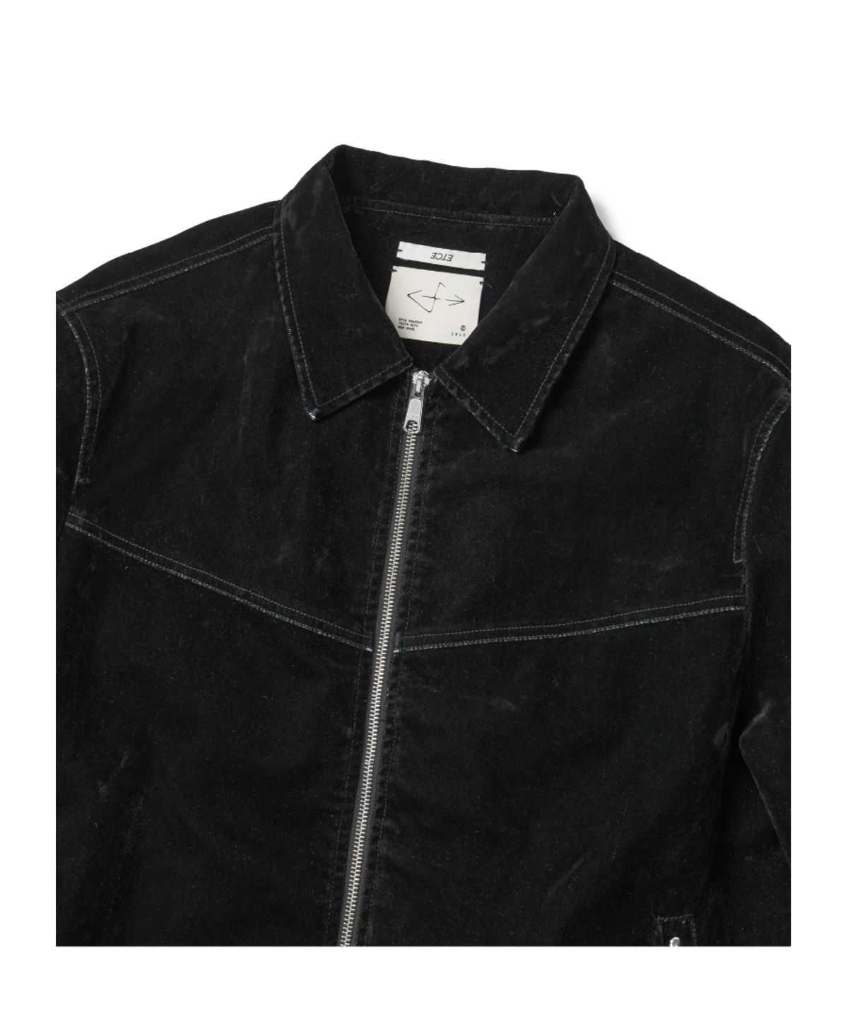 이티씨이(ETCE) VELVET DENIM EVENING JACKET (BLACK)