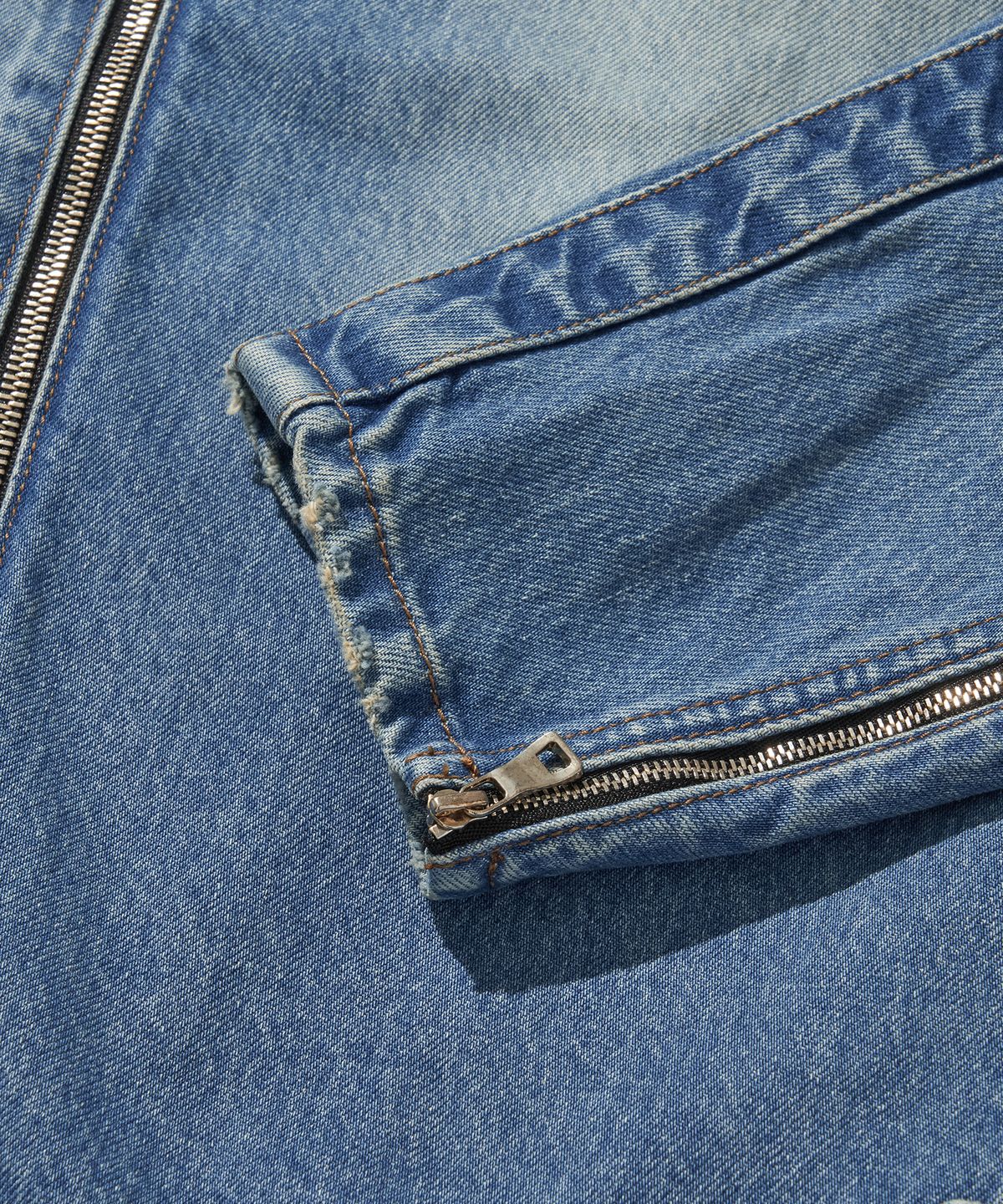 리베레(LIBERE) WIDE DENIM RIDER JACKET / BLUE