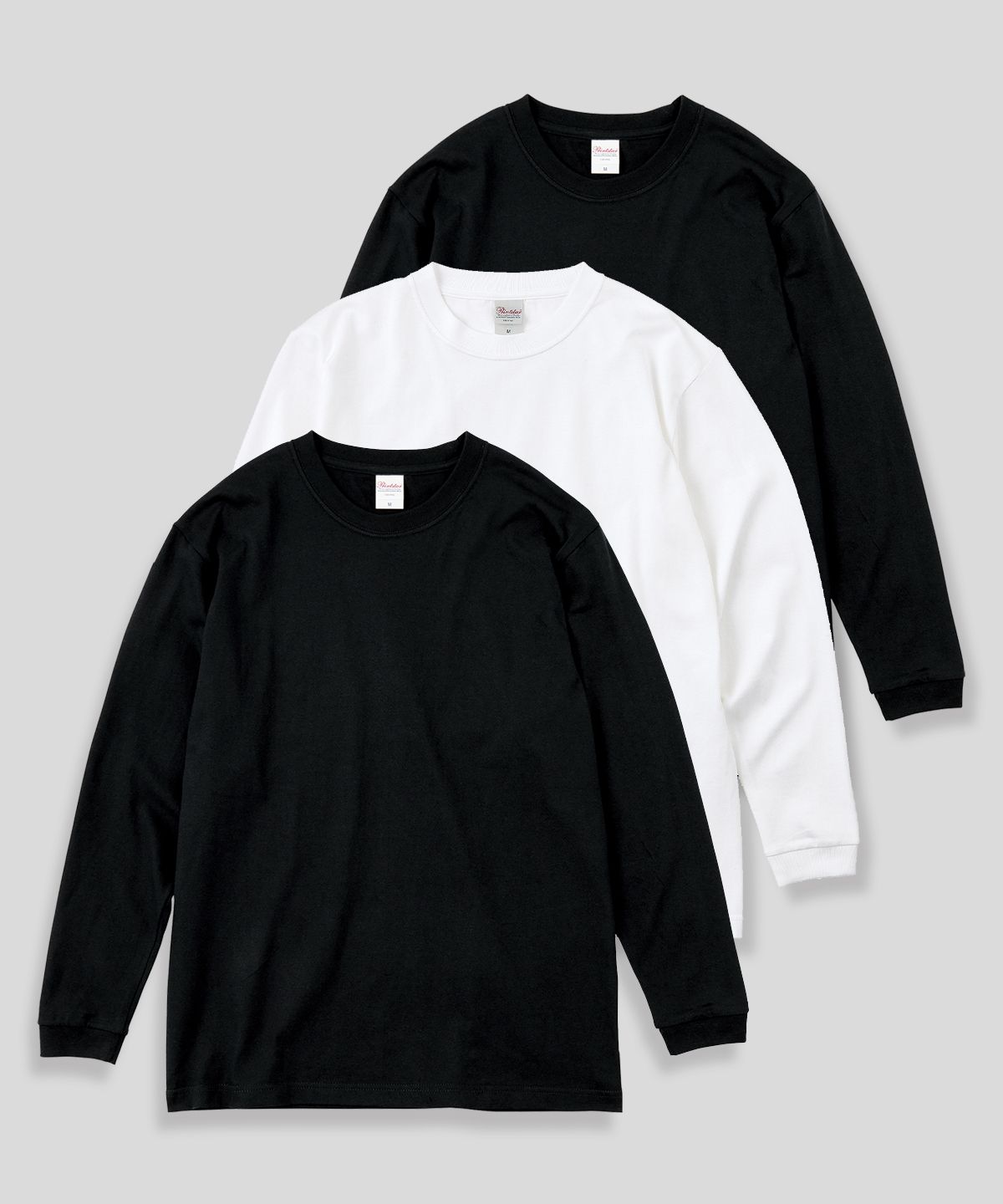프린트스타(PRINTSTAR) [3PACK] 14수 7.4oz 헤비웨이트 라운드 오버핏 무지 긴팔 티셔츠