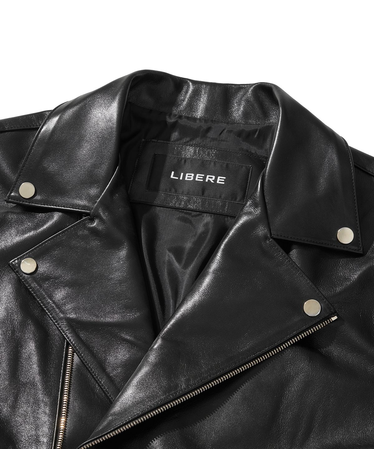 리베레(LIBERE) WIDE LEATHER RIDER JACKET