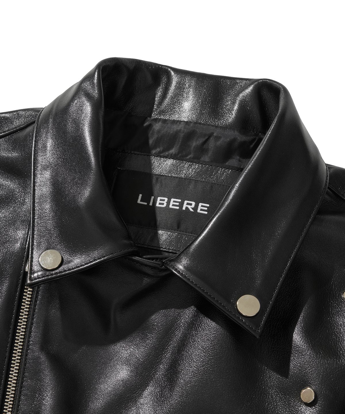 리베레(LIBERE) WIDE LEATHER RIDER JACKET
