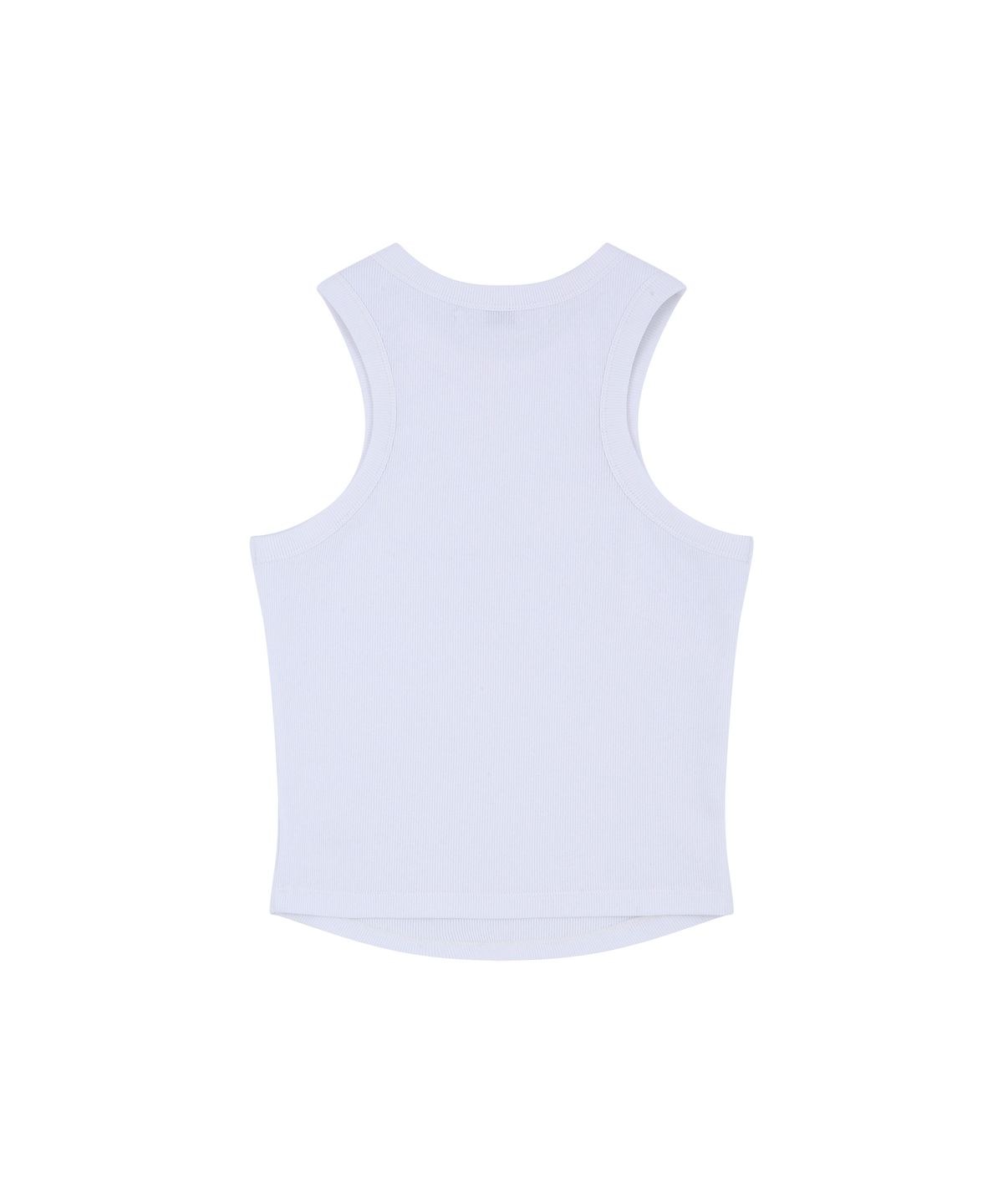 더포르타(THEPORTA) ESSENTIAL RIBBED TANK TOP, WHITE