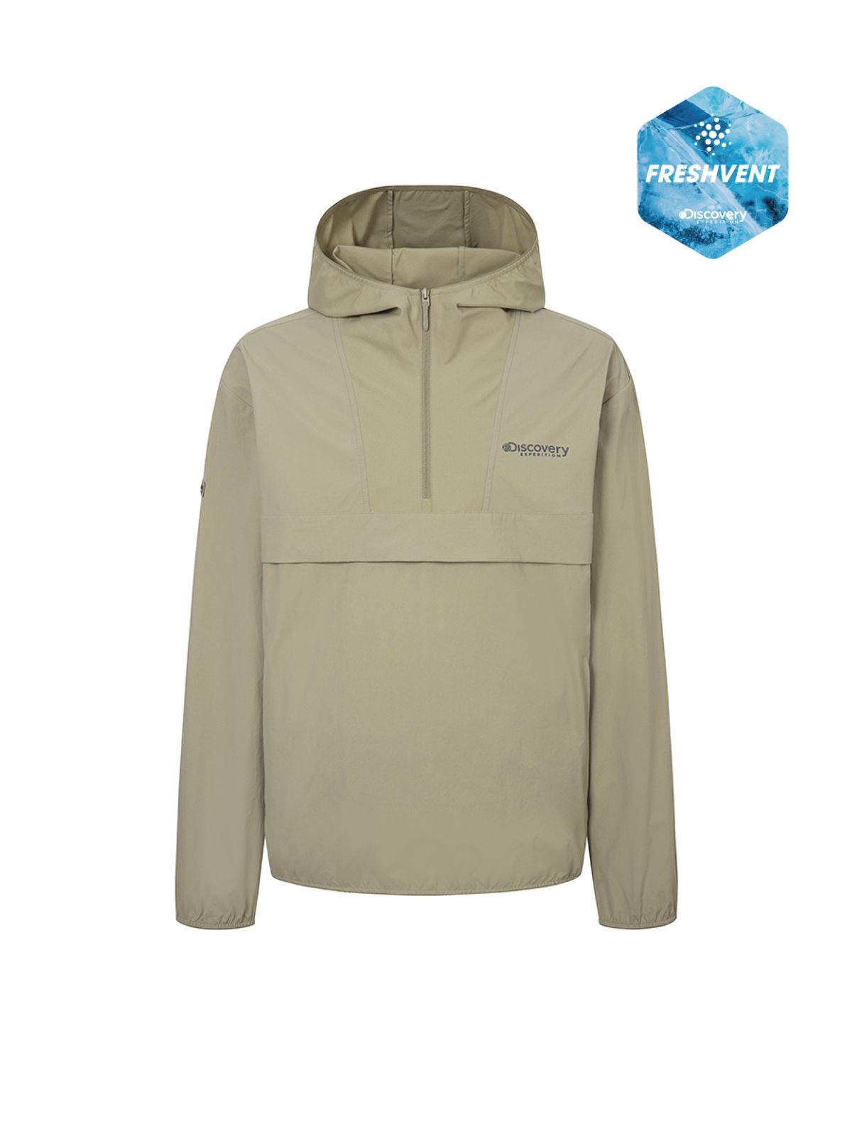 디스커버리 익스페디션(DISCOVERY EXPEDITION) 프레시벤트 폴튼 경량 하이브리드 아노락 (D/BEIGE)