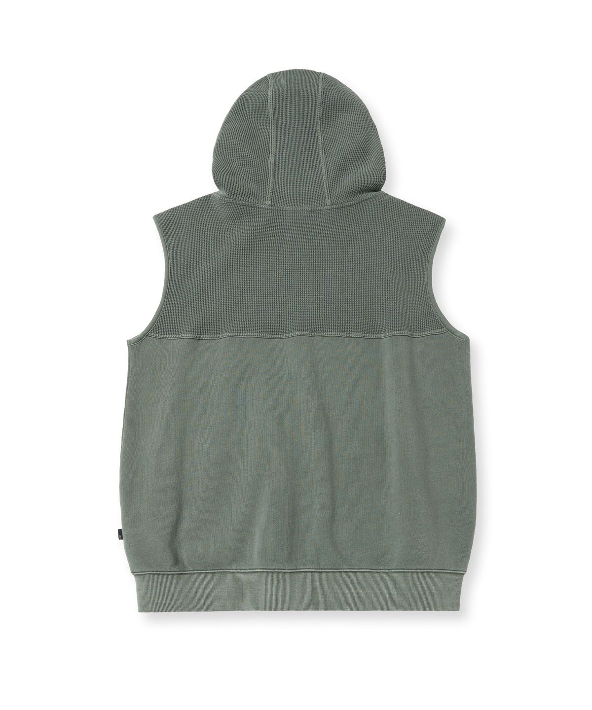 브라운브레스(BROWNBREATH) PIGMENT TAG HOOD VEST - KHAKI