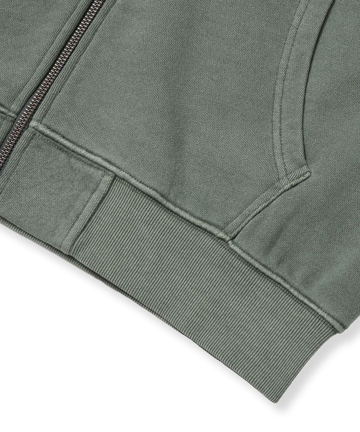 브라운브레스(BROWNBREATH) PIGMENT TAG HOOD VEST - KHAKI