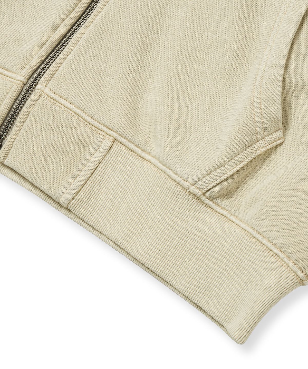 브라운브레스(BROWNBREATH) PIGMENT TAG HOOD VEST - BEIGE
