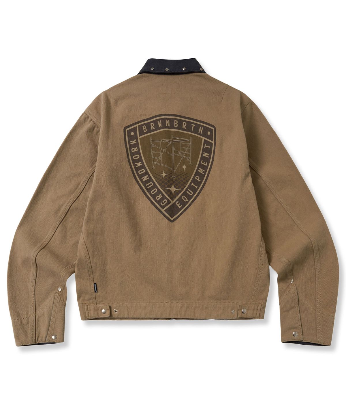 브라운브레스(BROWNBREATH) TAG STUD WORK JACKET - BEIGE