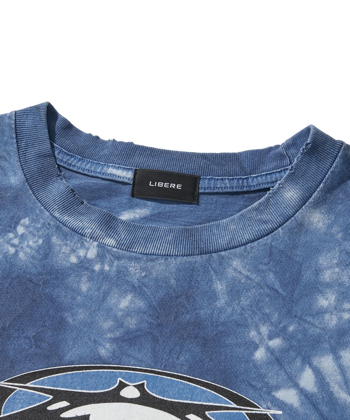 리베레(LIBERE) LOGO TYE-DYE T-SHIRT / BLUE