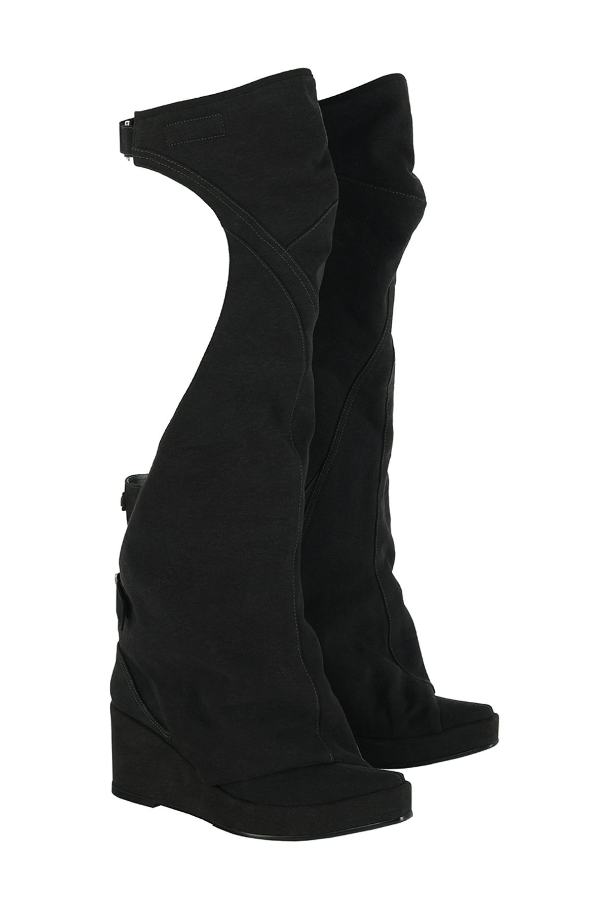포트리스(4TRESS) PADDED LAYERING KNEE-HIGH BOOTS 01 BLACK