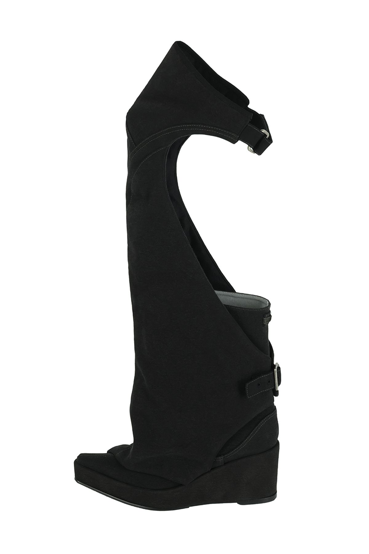 포트리스(4TRESS) PADDED LAYERING KNEE-HIGH BOOTS 01 BLACK