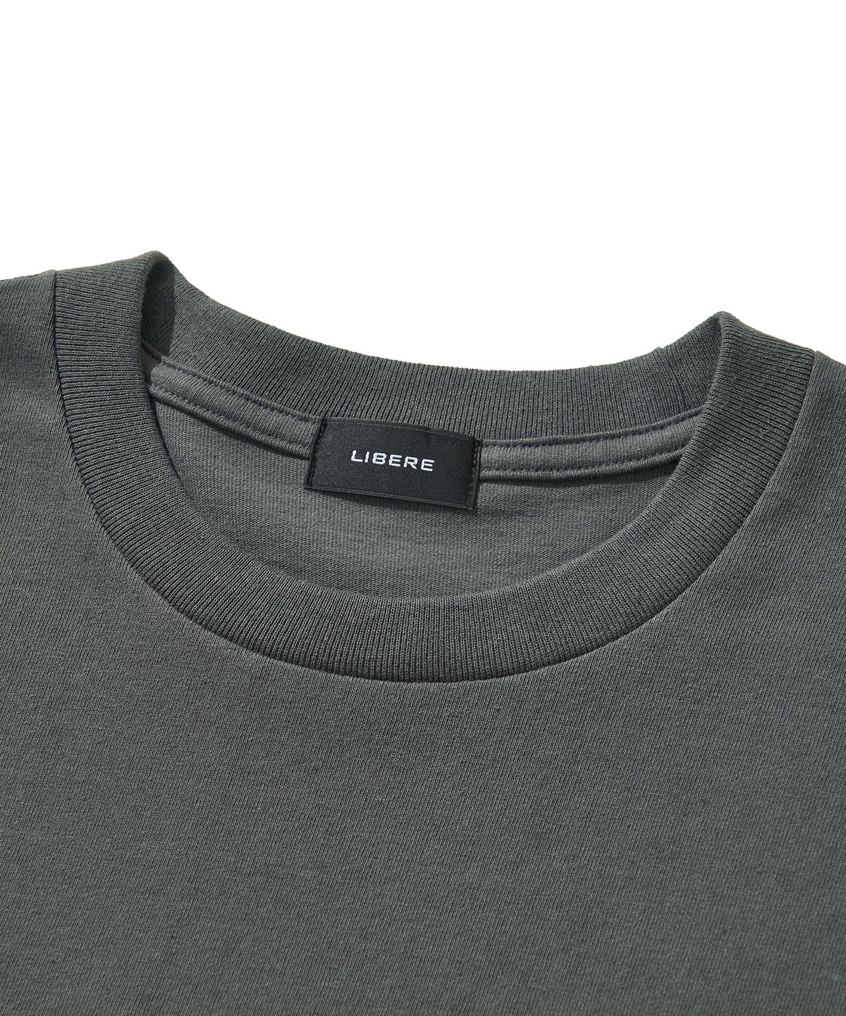 리베레(LIBERE) MESSAGE T-SHIRT / CHARCOAL