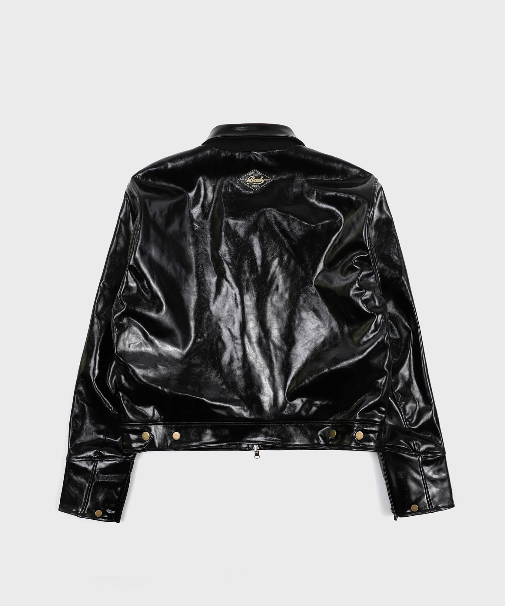 【あじゃじゃ】BADBLOOD Jimmy Leather Jacket MUSINSA | BADBLOOD Jimmy Leather Harrington Jacket - Red
