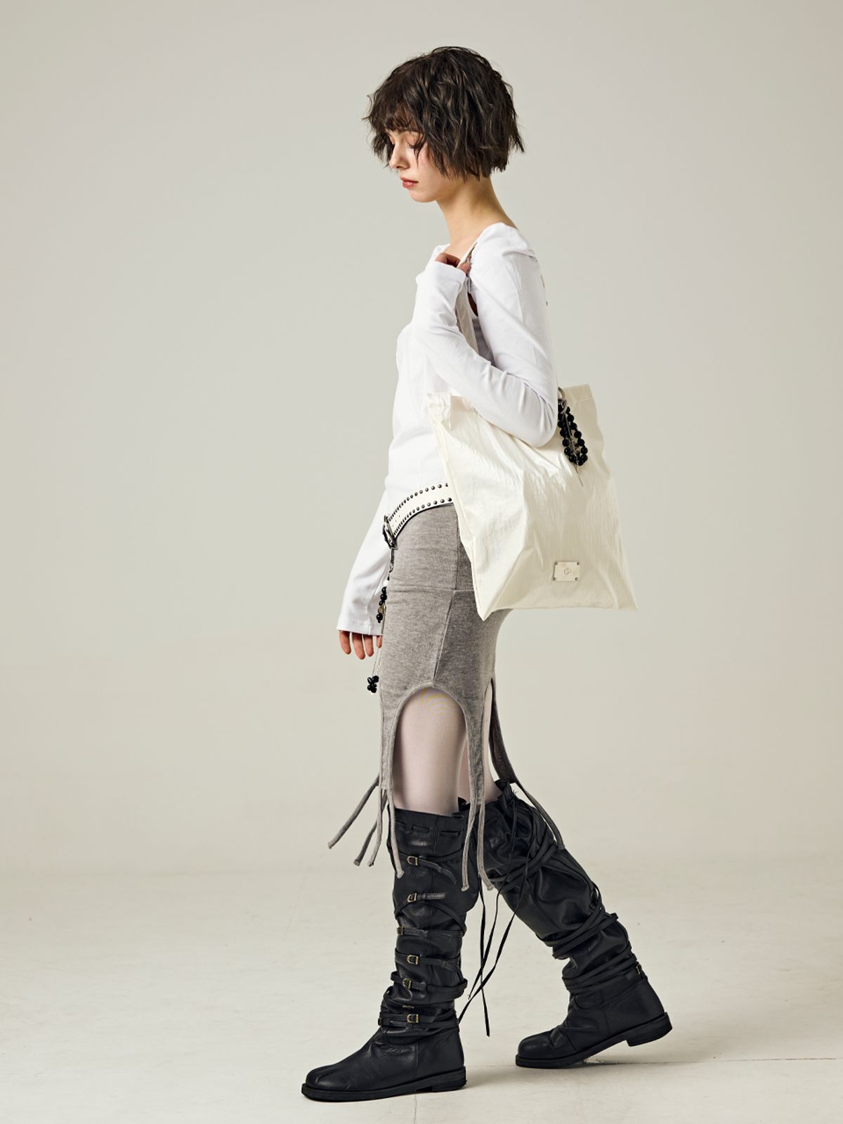 샐볼(SALBOL) SYMBOL GLOSSY ECO BAG [IVORY]