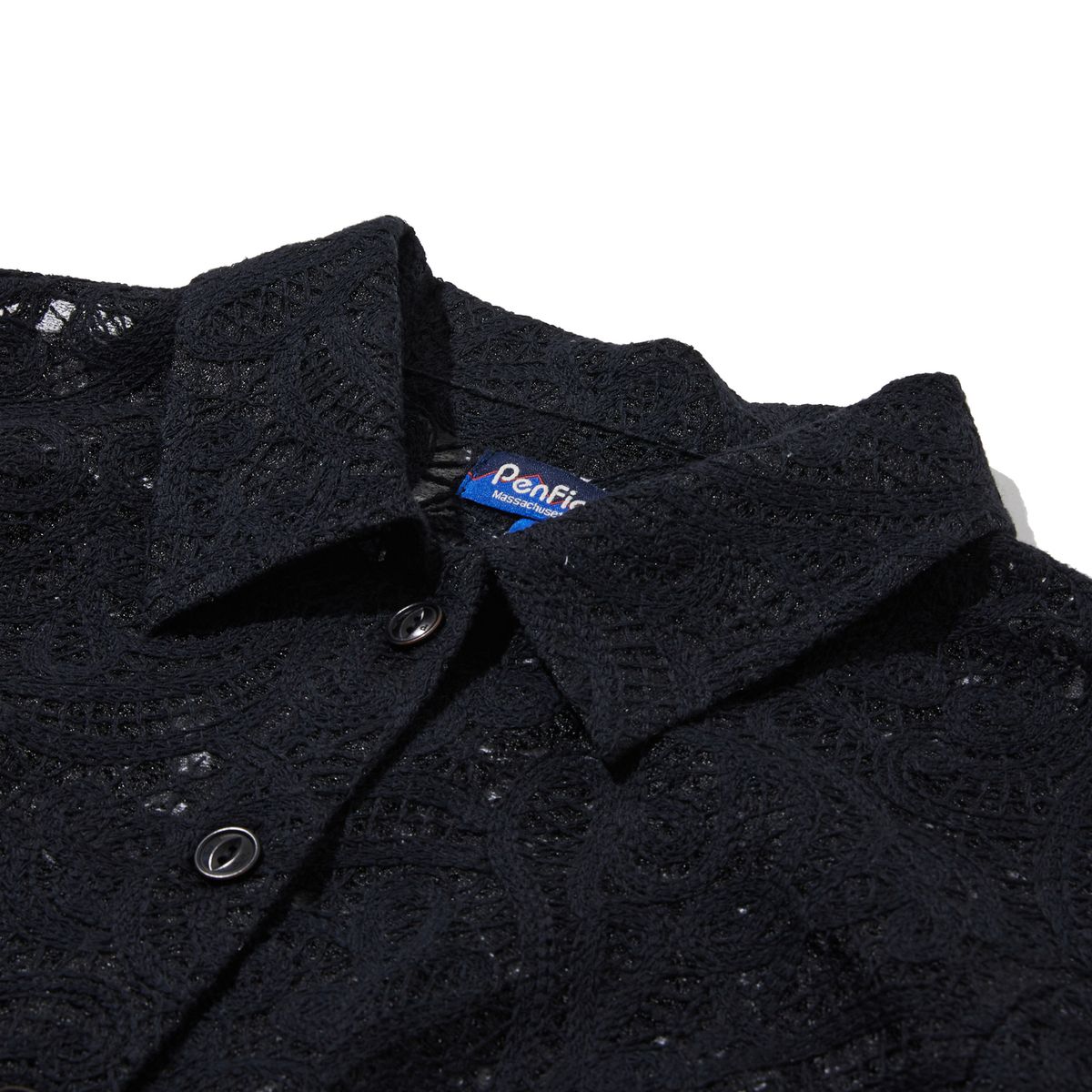 펜필드(PENFIELD) 크로셰 웨이브 가디건 블랙_FR2KR02F