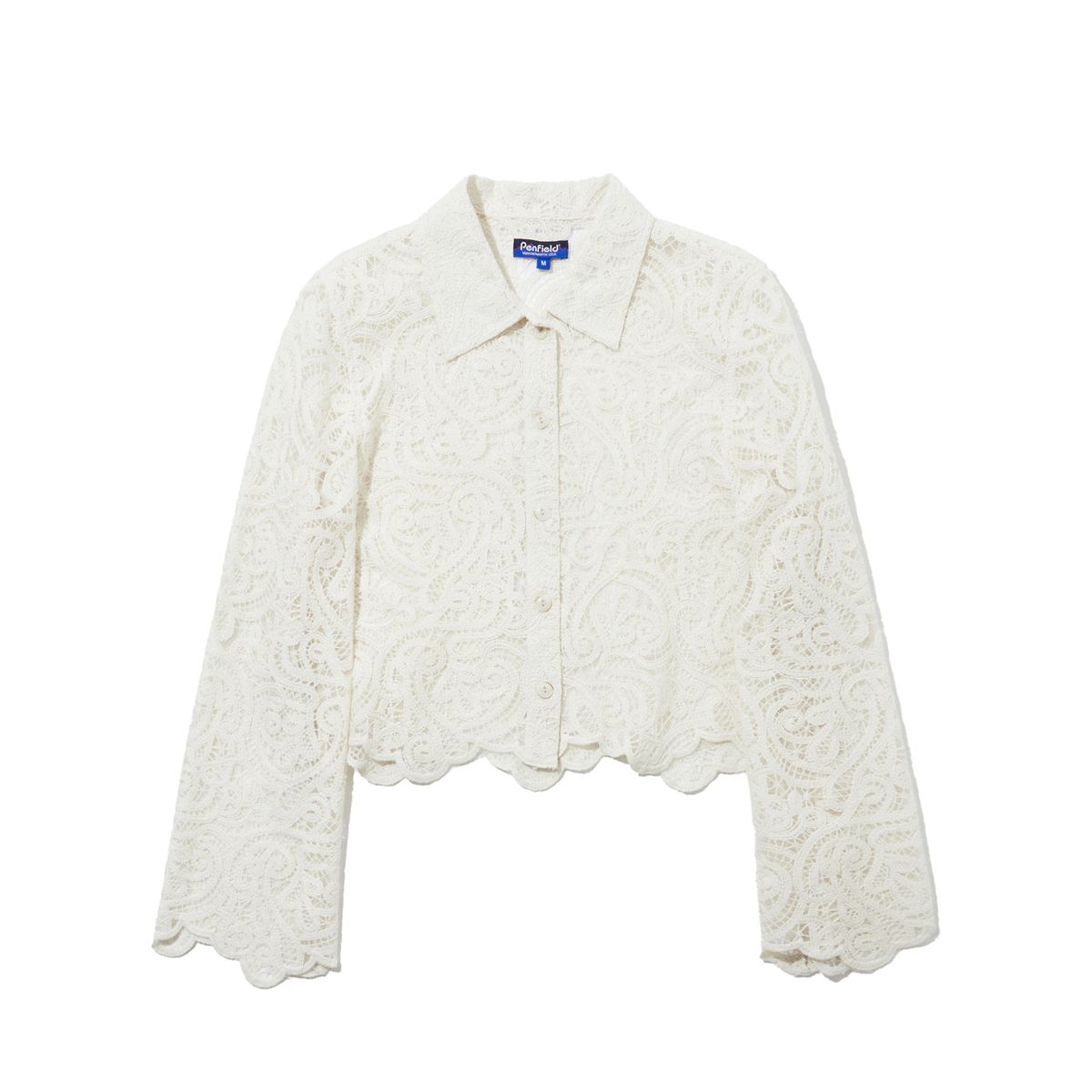 펜필드(PENFIELD) 크로셰 웨이브 가디건 아이보리_FR2KR01F