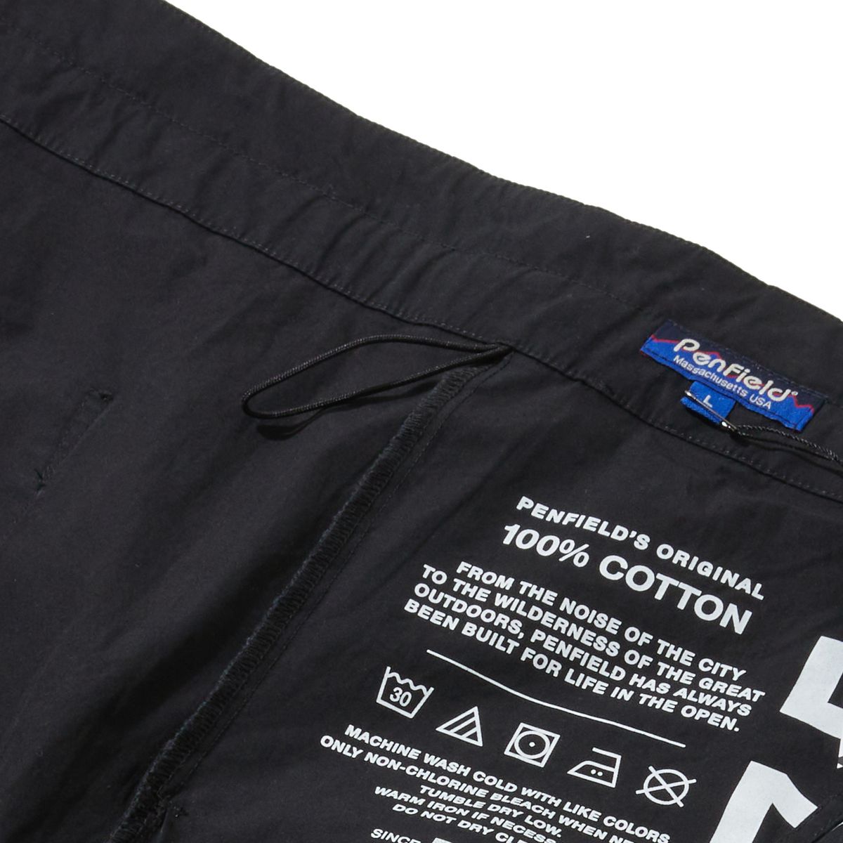 펜필드(PENFIELD) 썸머 코튼 이지 밀리터리 팬츠 블랙_FR2WP22U