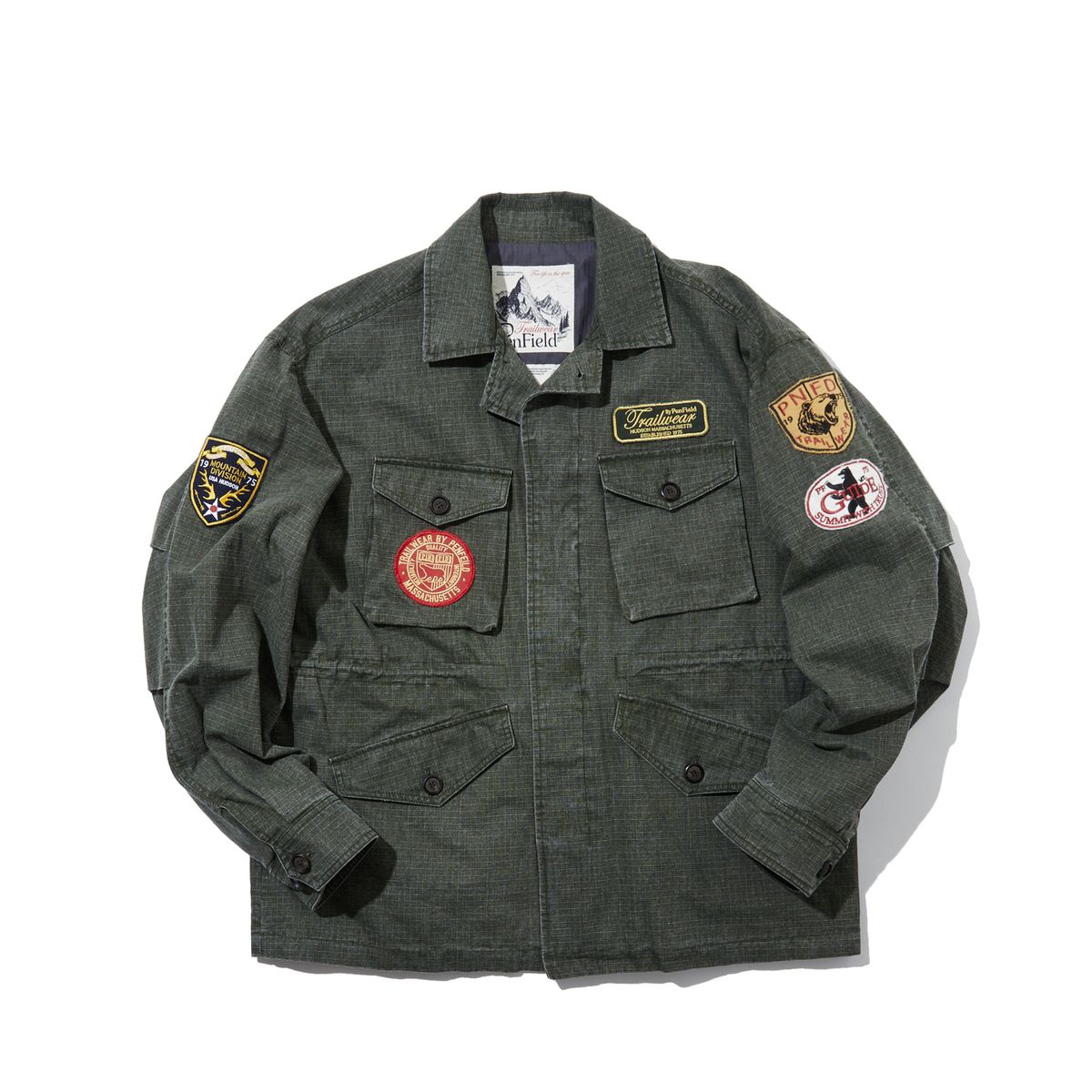 펜필드(PENFIELD) [TRAILWEAR] 아사벳 패치 필드 자켓 올리브_FR1WJ81U