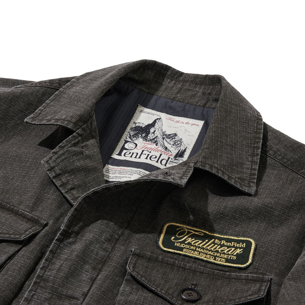 펜필드(PENFIELD) [TRAILWEAR] 아사벳 패치 필드 자켓 다크블랙_FR1WJ82U