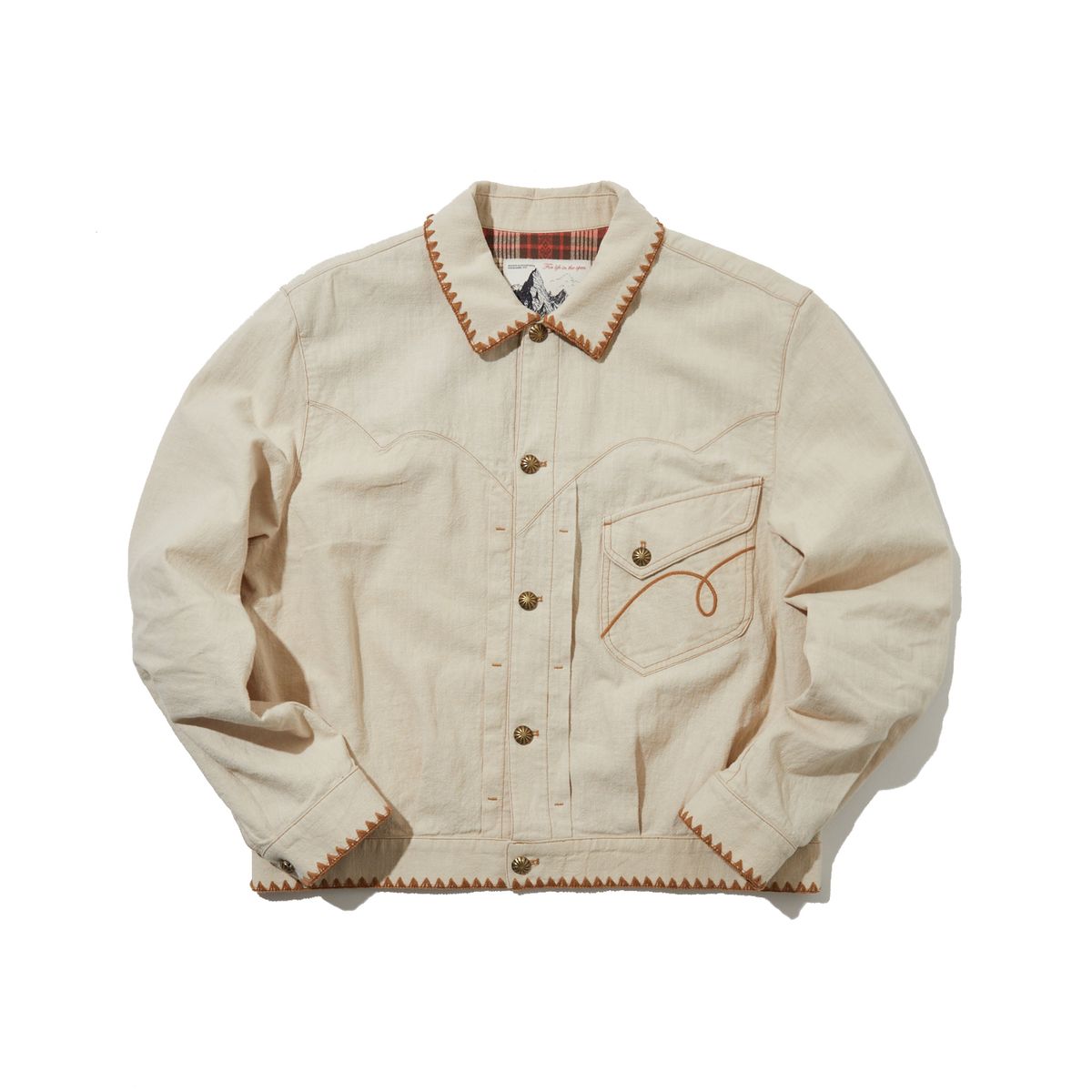 펜필드(PENFIELD) [TRAILWEAR] 린넨 웨스턴 트러커 자켓 아이보리_FR1WJ85U