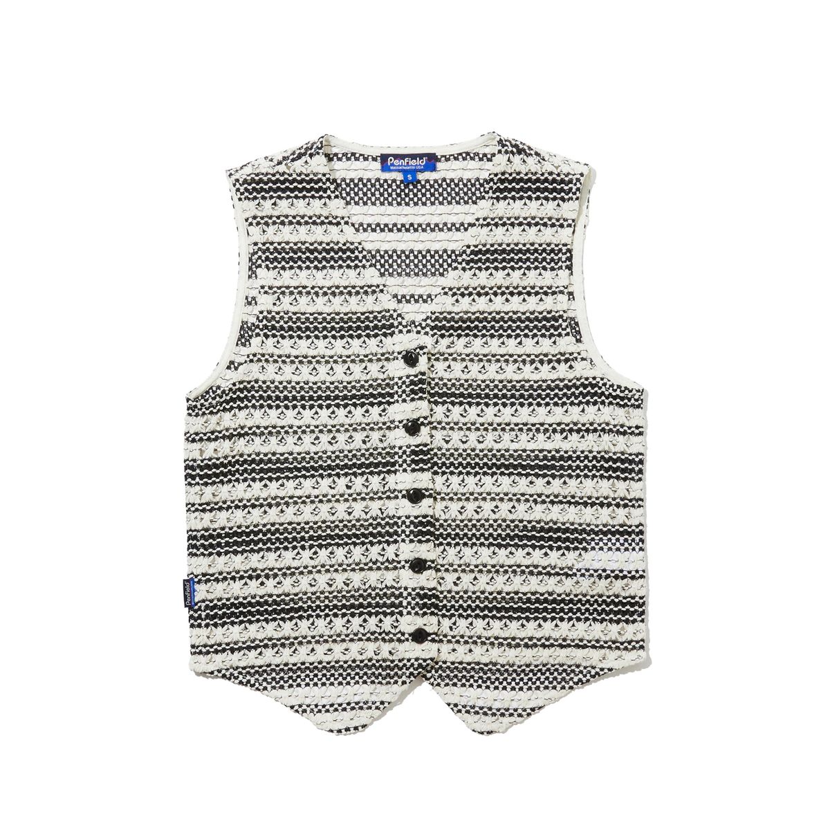 펜필드(PENFIELD) 크로셰 투톤 썸머 베스트 블랙_FR2KV02U