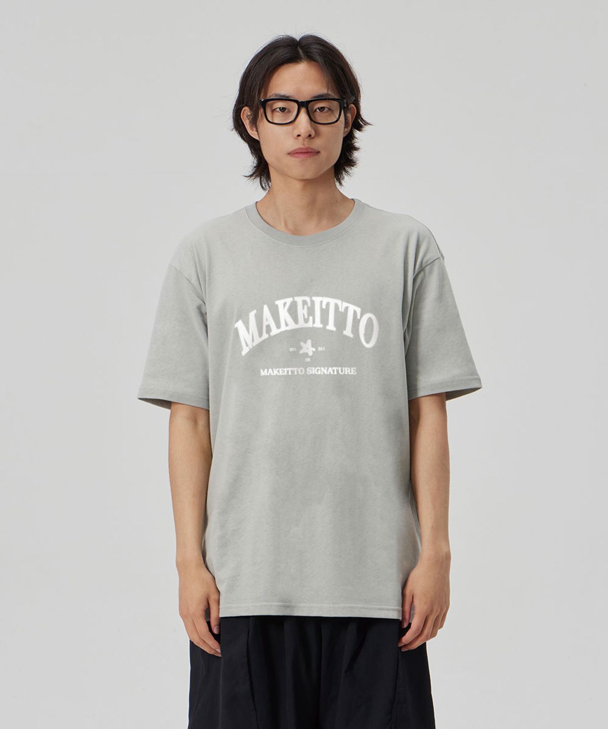 메이킷투(MAKEITTO) [PAINTING LETTERING]CREW NECK TEE_MINT