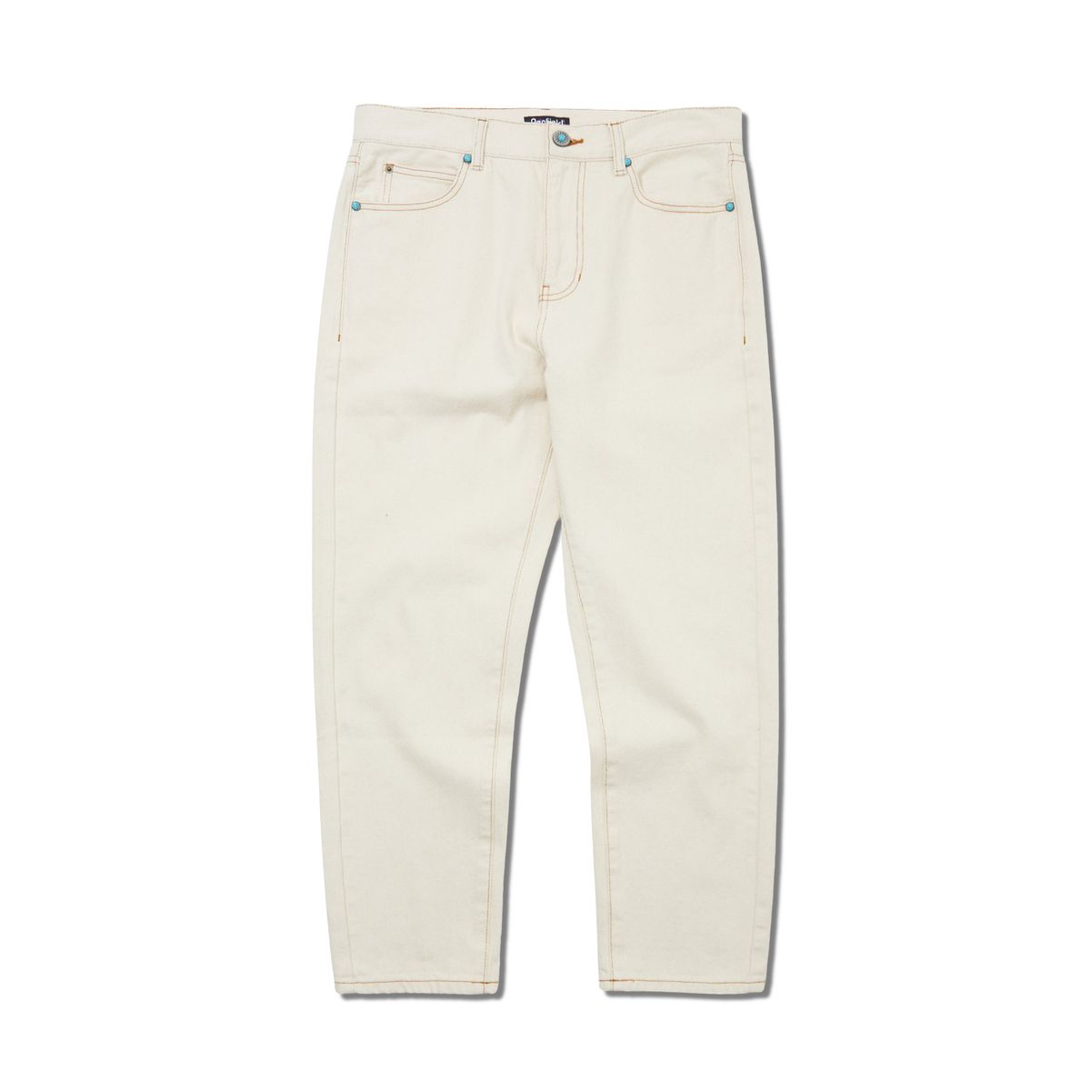 펜필드(PENFIELD) 1975 워시드 셀비지 테이퍼드 진 아이보리_FR1WP07U