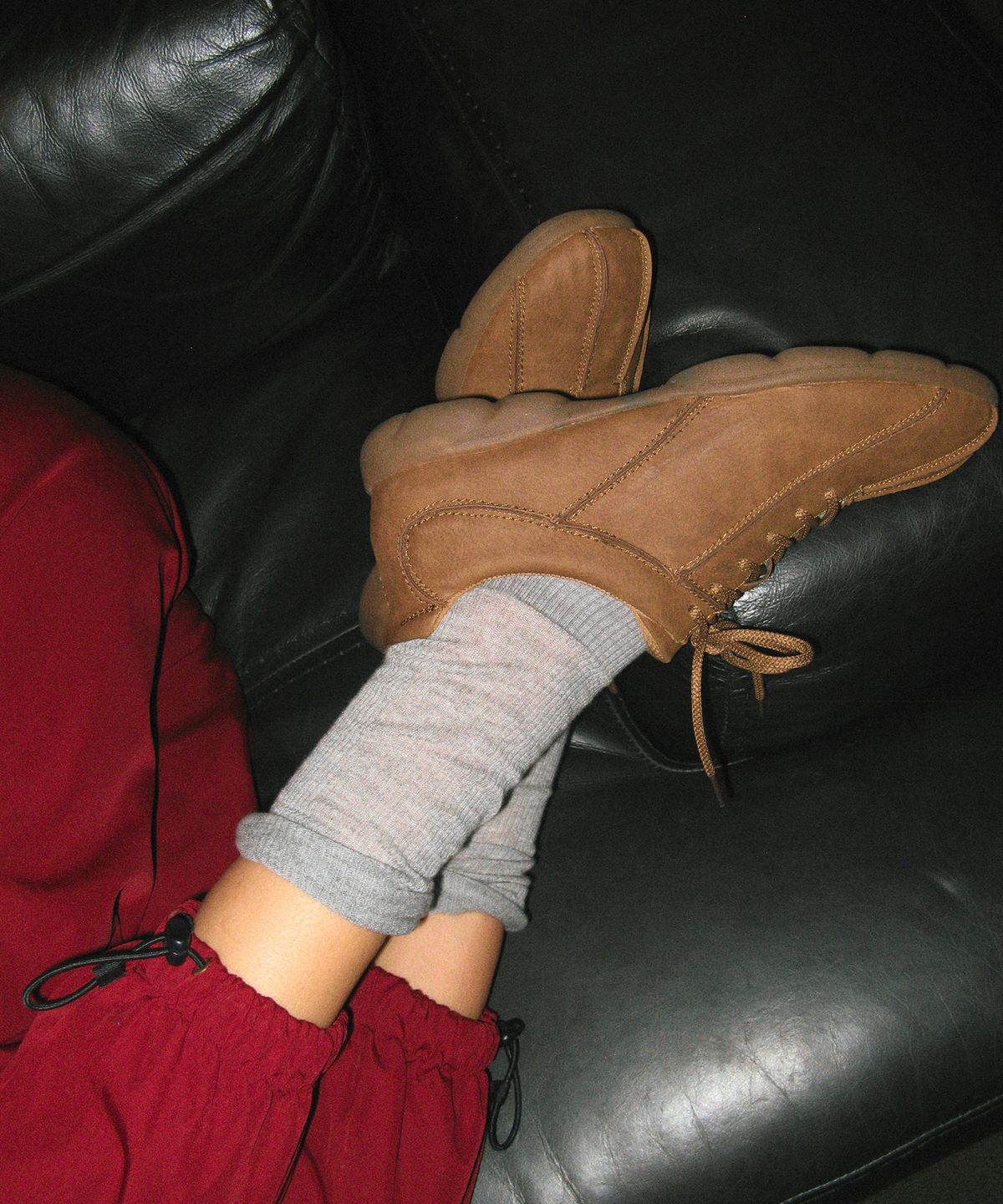 포기무디(FOGGY MOODY) Fuzzy 0021. Stiched Lace-Up - 4colors