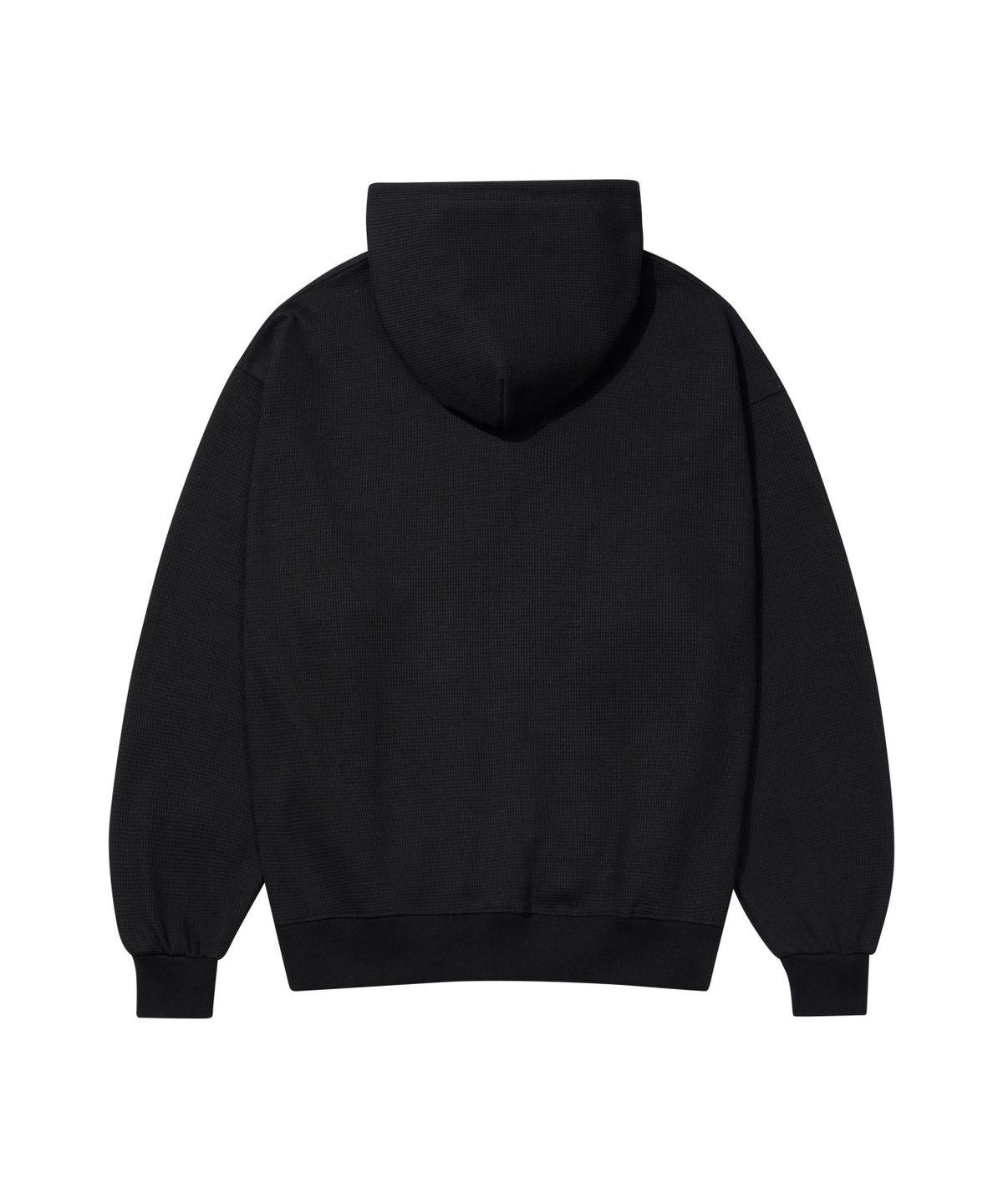 스탠즈(STENDS) [M~4XL] 와플 투웨이 후드 집업_블랙