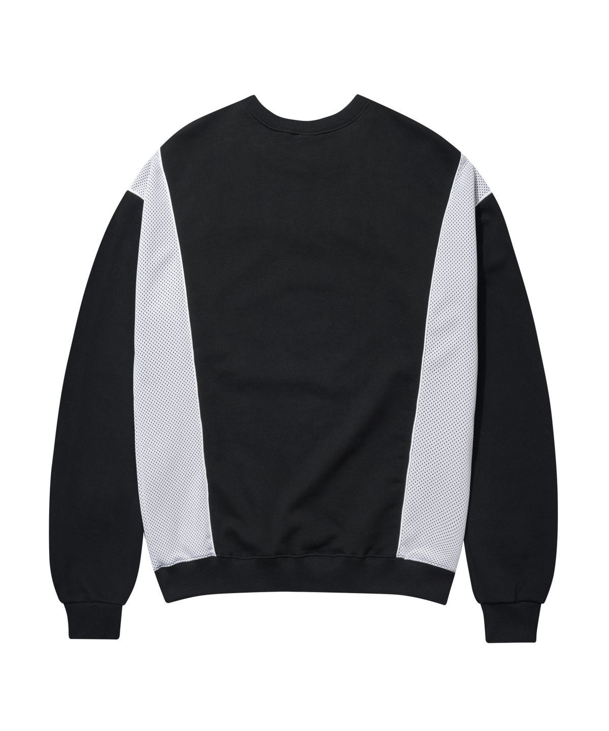 스탠즈(STENDS) [M~4XL] 블록 코어 메시 풋볼 맨투맨_블랙