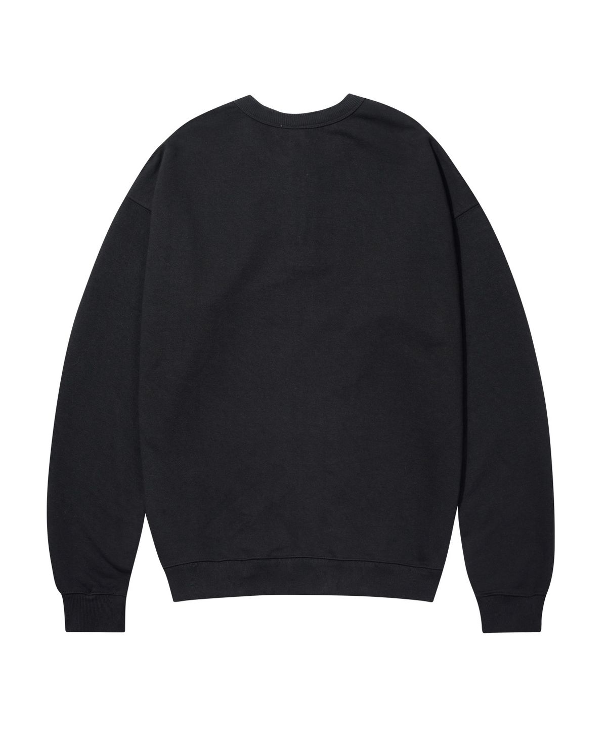 스탠즈(STENDS) [M~4XL] 헨리넥 세미오버 맨투맨_블랙