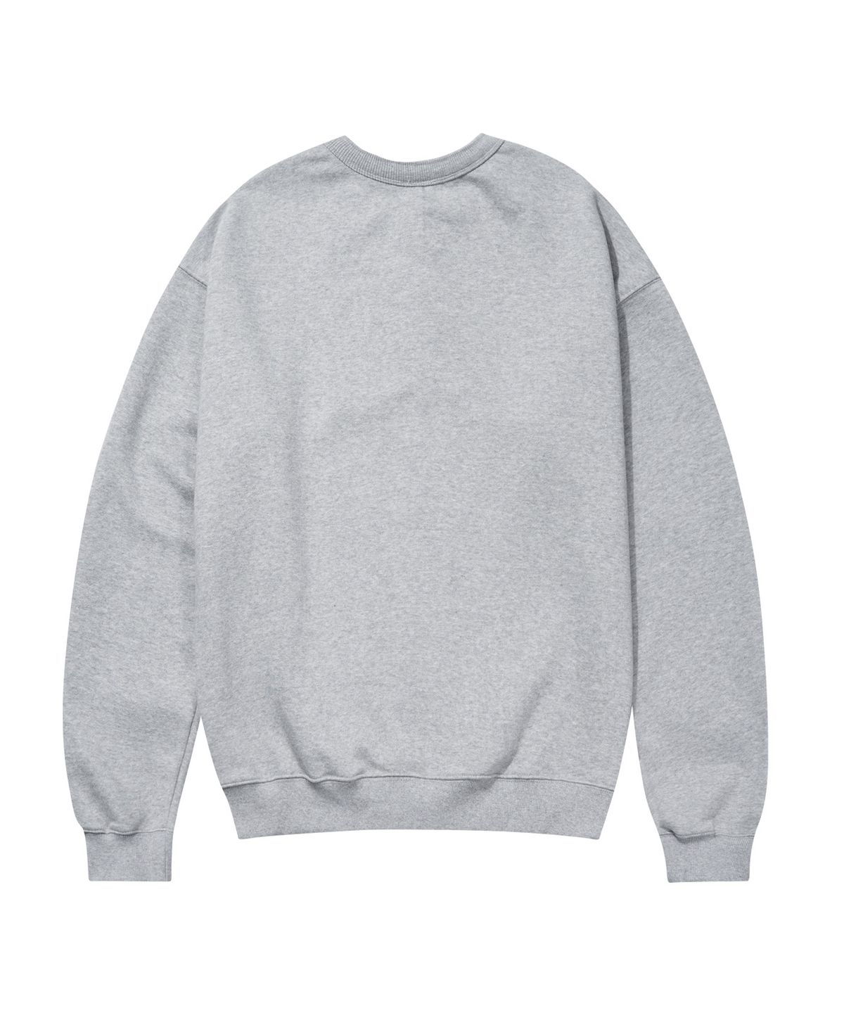 스탠즈(STENDS) [M~4XL] 헨리넥 세미오버 맨투맨_멜란지 그레이