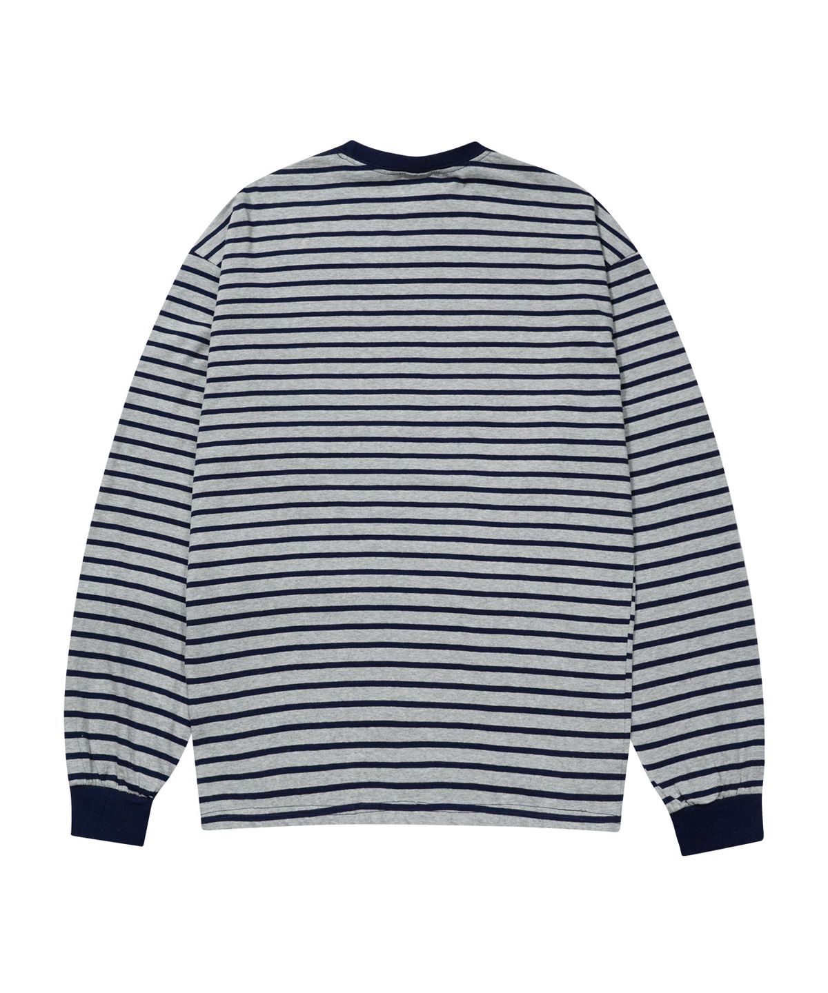 스탠즈(STENDS) [M~4XL] 스트라이프 롱 슬리브 티셔츠_그레이