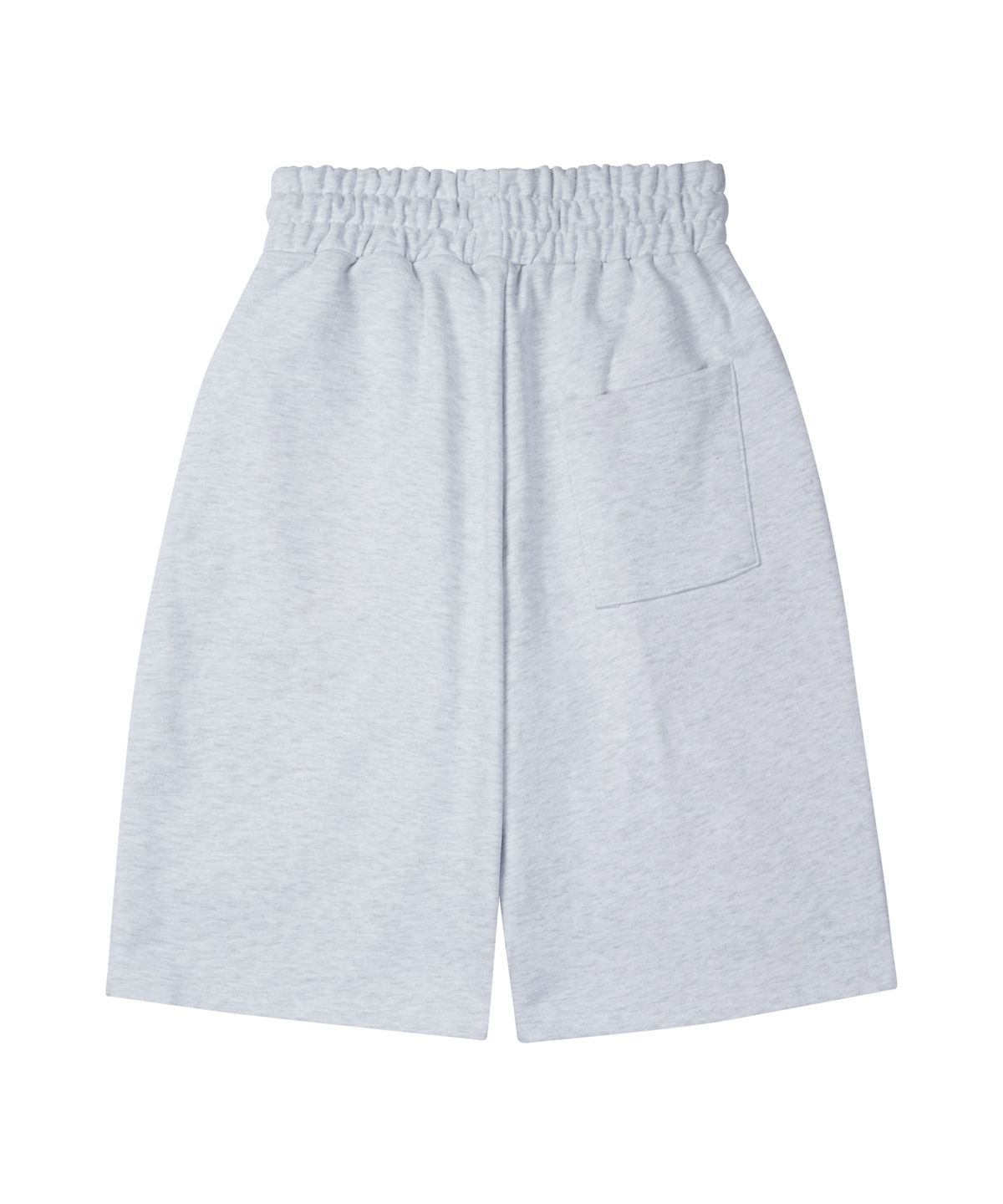 스탠즈(STENDS) [M~4XL] 벨트 루프 오버핏 스웻 쇼츠_화이트 멜란지