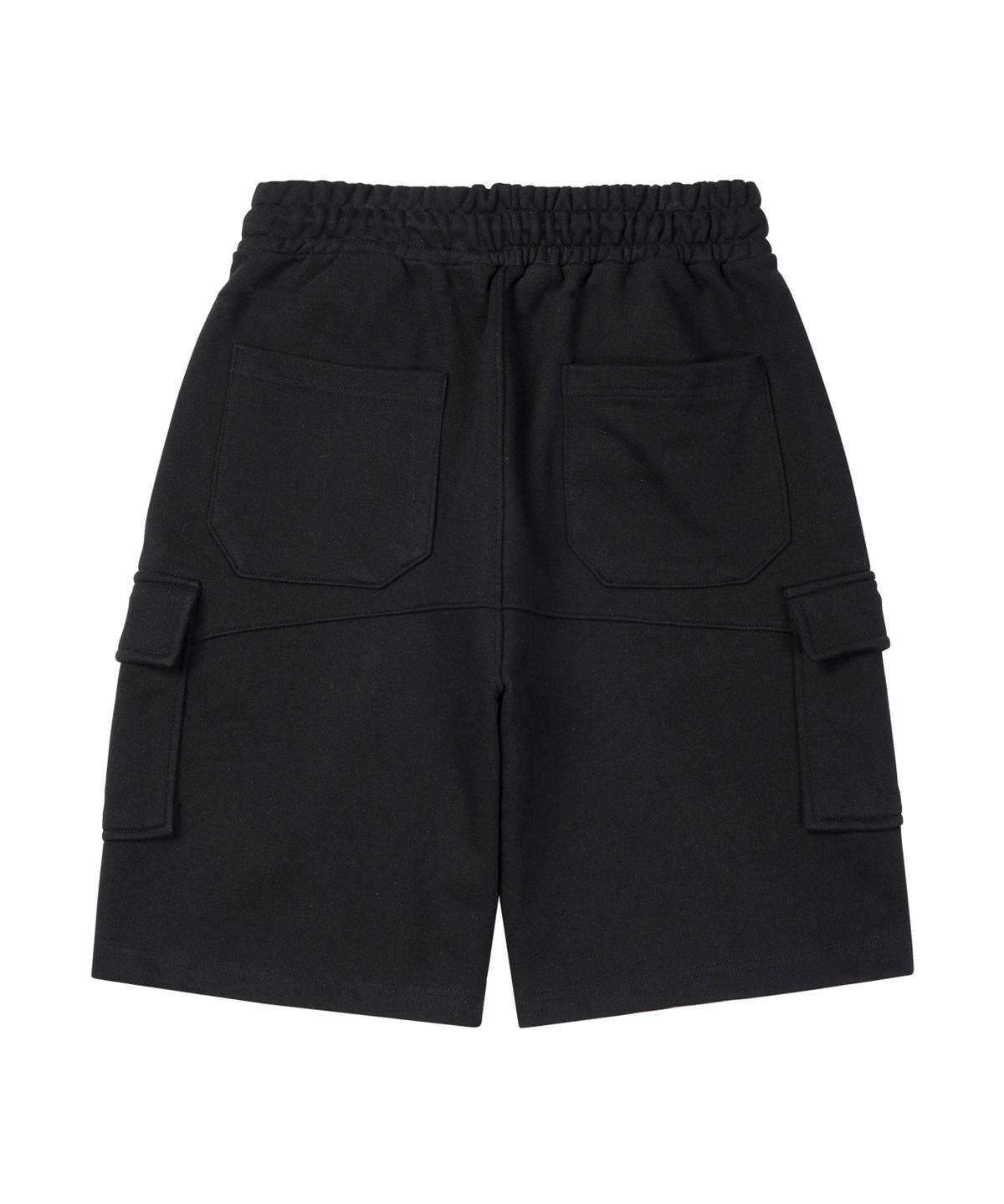 스탠즈(STENDS) [M~4XL] 벨트 루프 카고 스웻 쇼츠_블랙