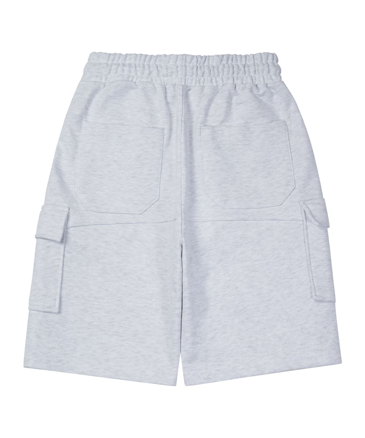스탠즈(STENDS) [M~4XL] 벨트 루프 카고 스웻 쇼츠_화이트 멜란지