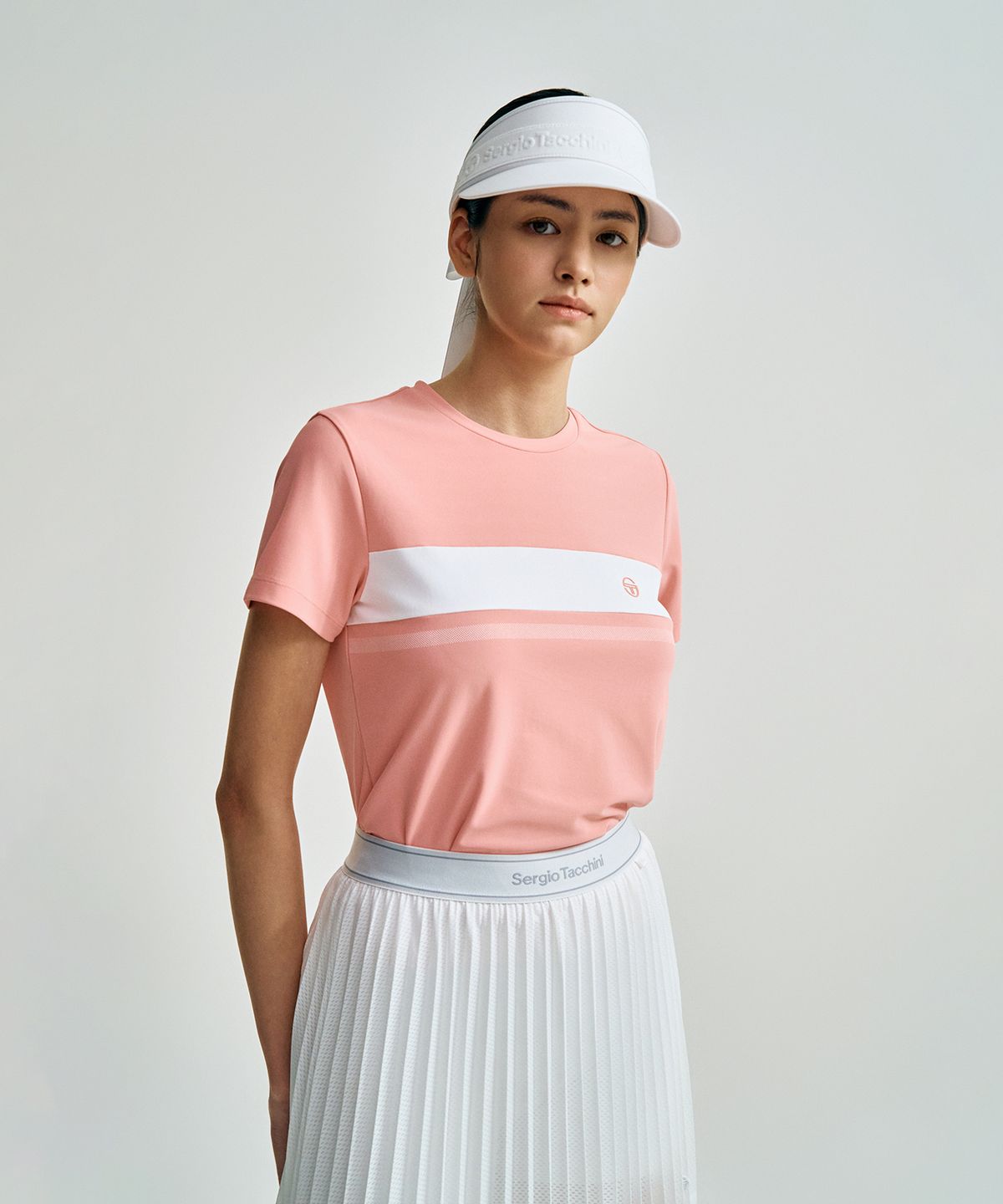 세르지오 타키니(SERGIO TACCHINI) W 리본 썬바이저 (White)