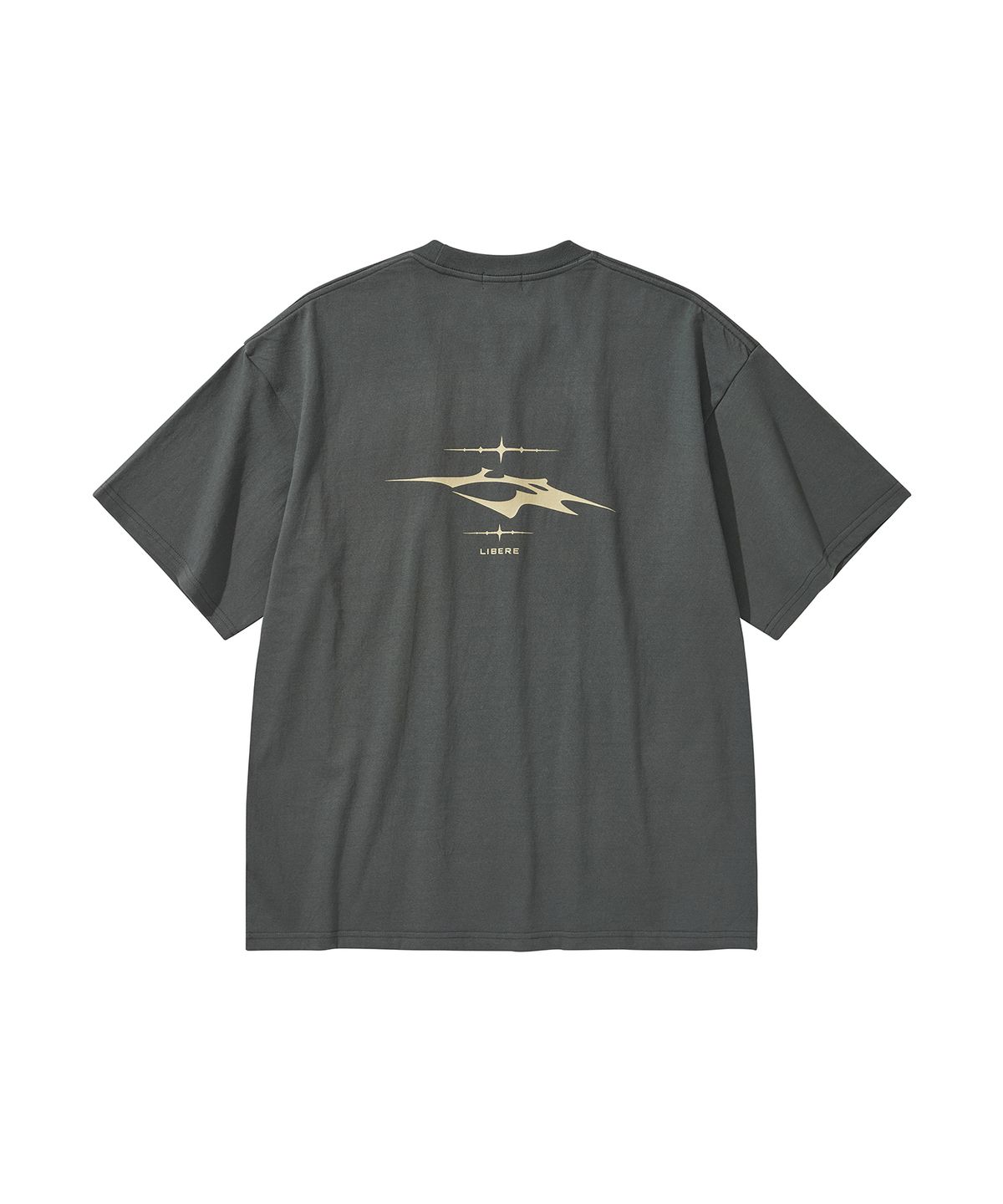 리베레(LIBERE) LR LOGO T-SHIRT / CHARCOAL