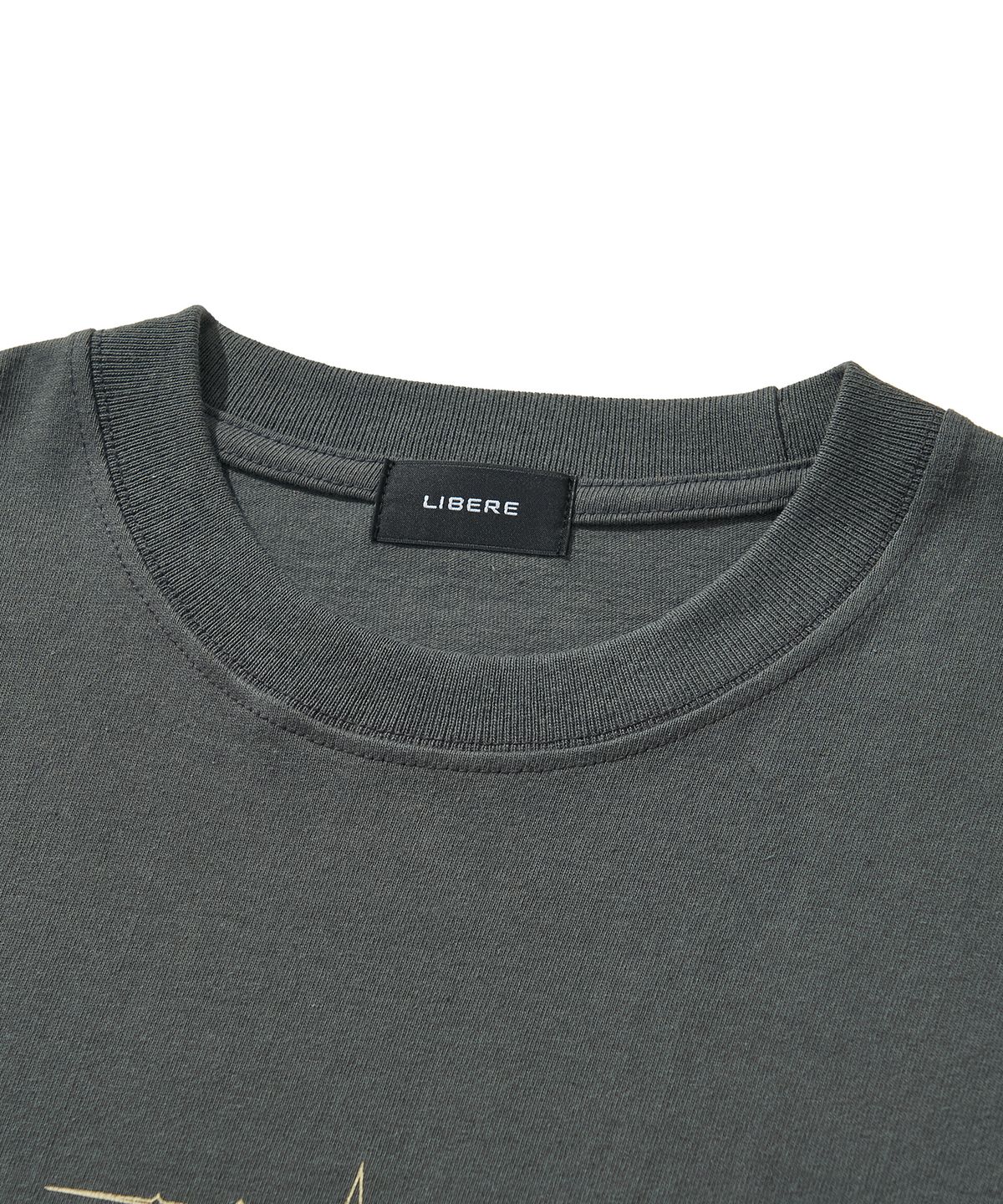 리베레(LIBERE) LR LOGO T-SHIRT / CHARCOAL