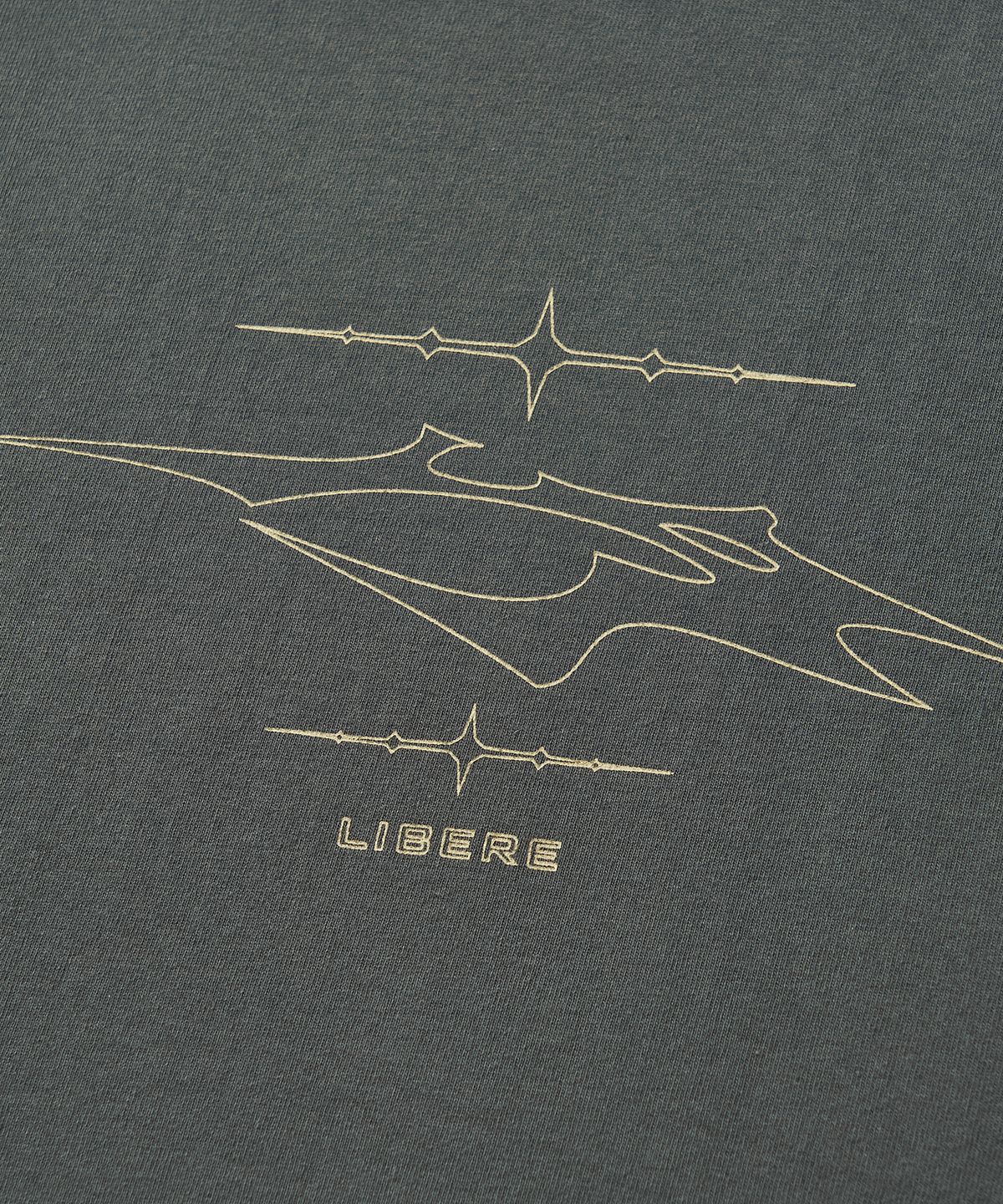 리베레(LIBERE) LR LOGO T-SHIRT / CHARCOAL