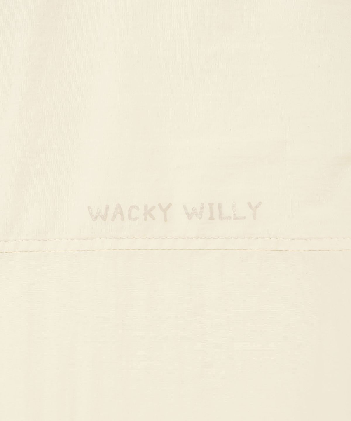 와키윌리(WACKY WILLY) 우먼스 나일론 반팔 집업 점퍼 크림