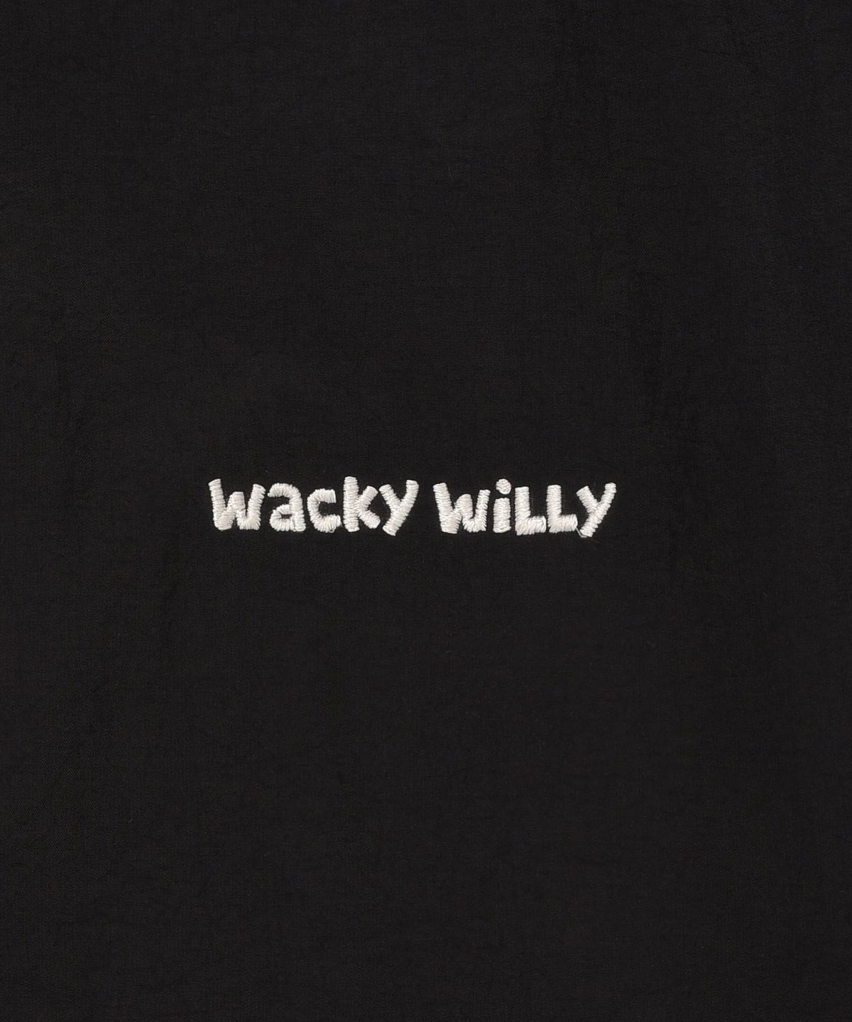 와키윌리(WACKY WILLY) 하프 슬리브 아노락 점퍼 블랙